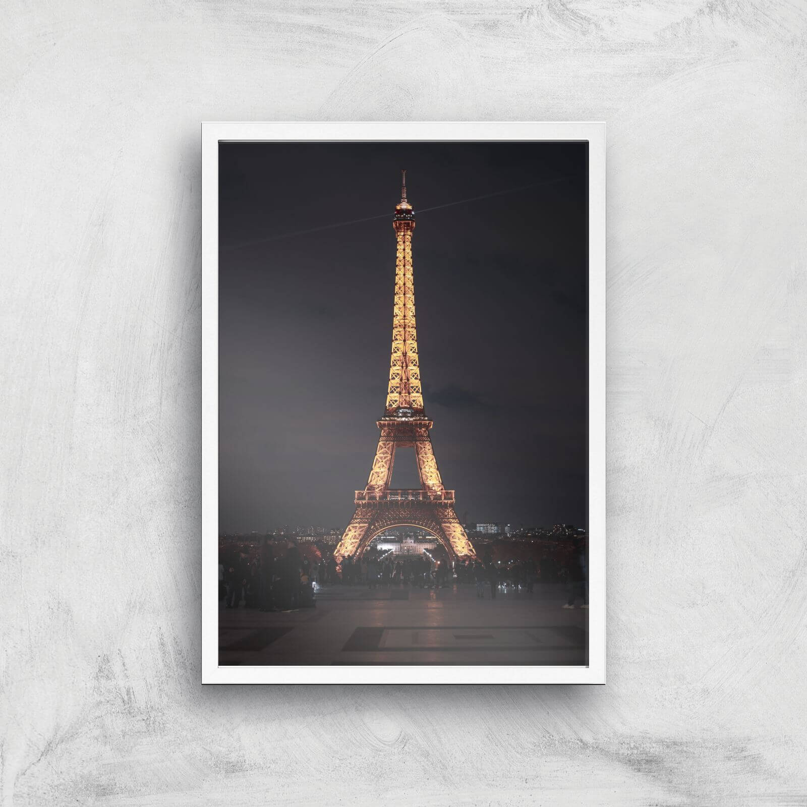 Eiffel Tower Giclee Art Print - A2 - White Frame