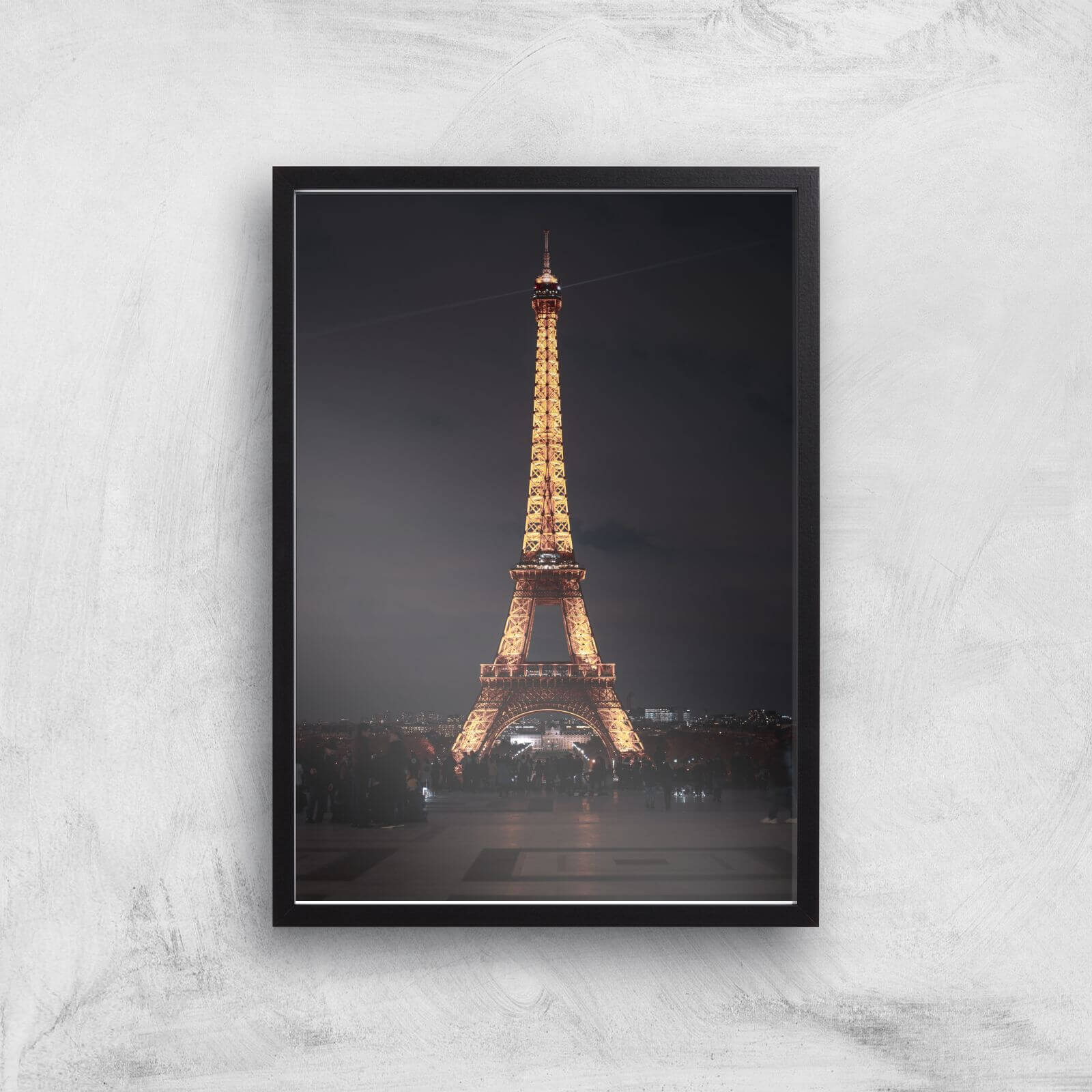 Eiffel Tower Giclee Art Print - A2 - Black Frame