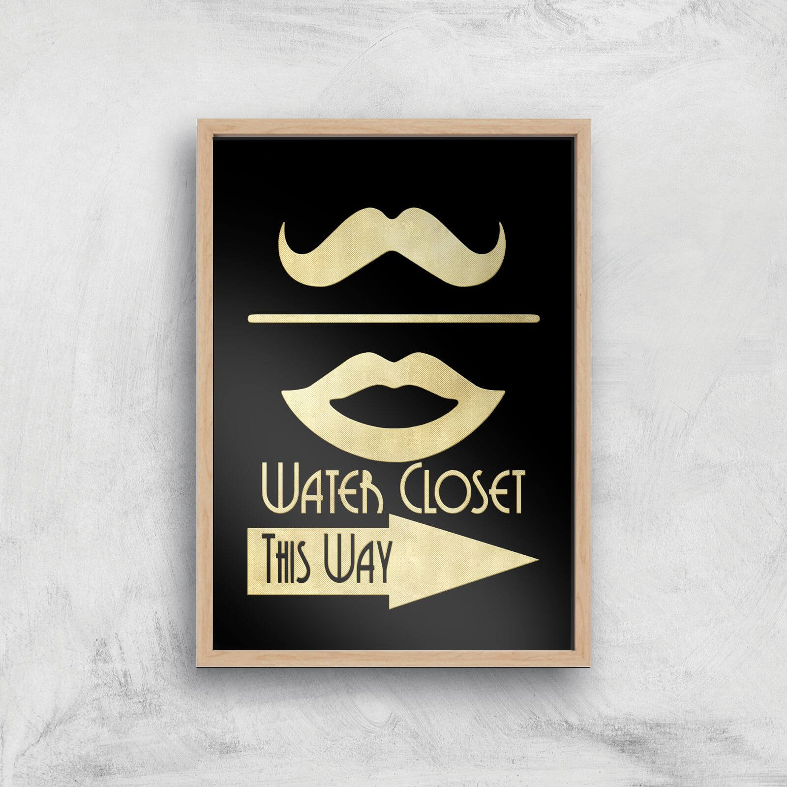 Water Closet Giclee Art Print - A2 - Wooden Frame