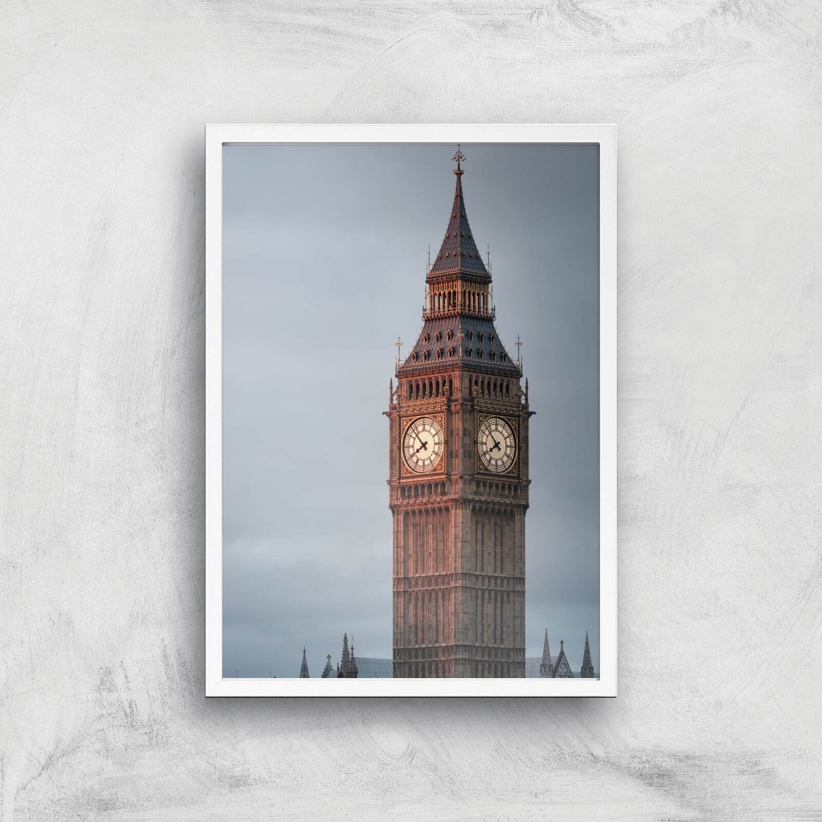 Big Ben Giclee Art Print - A3 - White Frame
