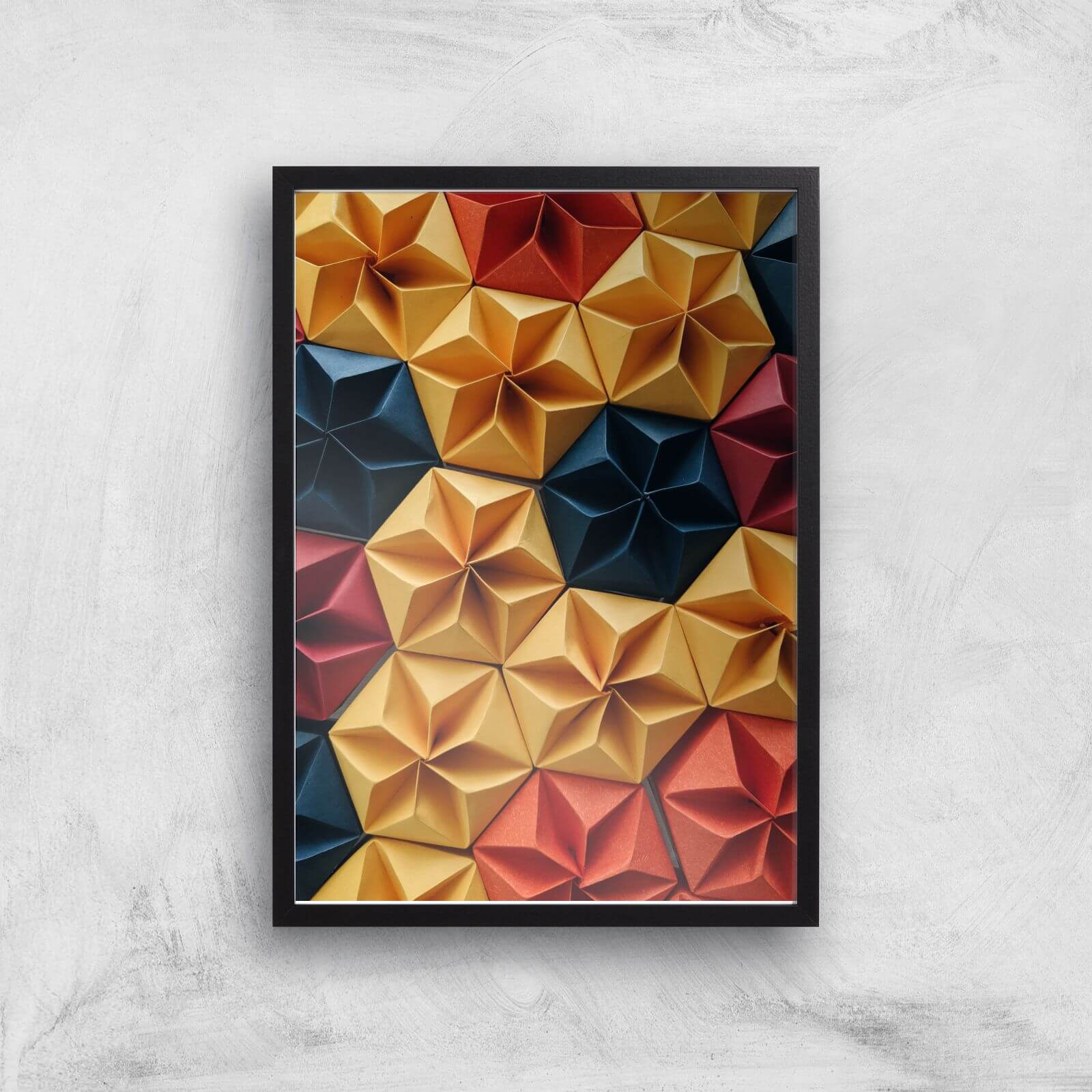 Abstract Umbrellas Giclee Art Print - A3 - Black Frame