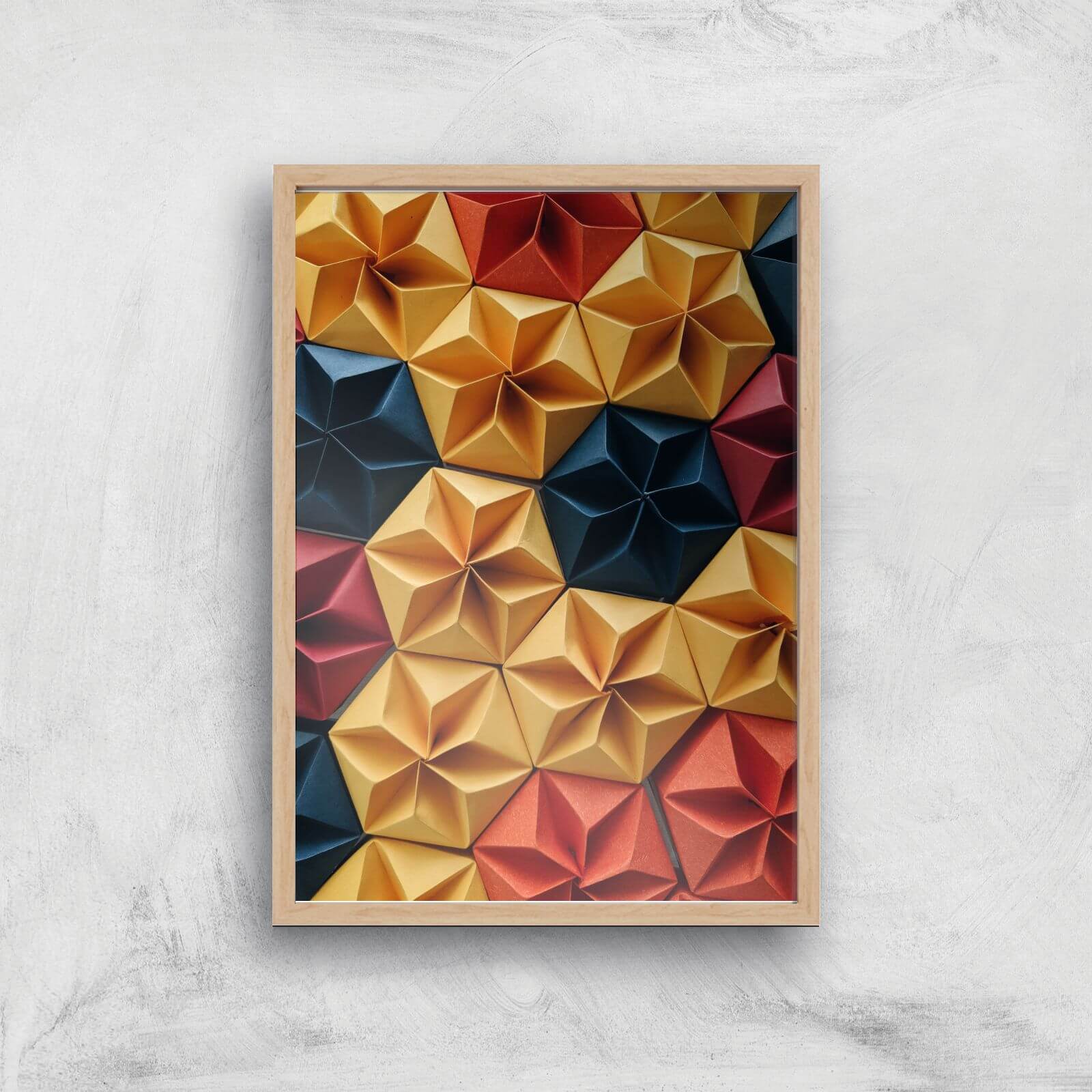 Abstract Umbrellas Giclee Art Print - A2 - Wooden Frame