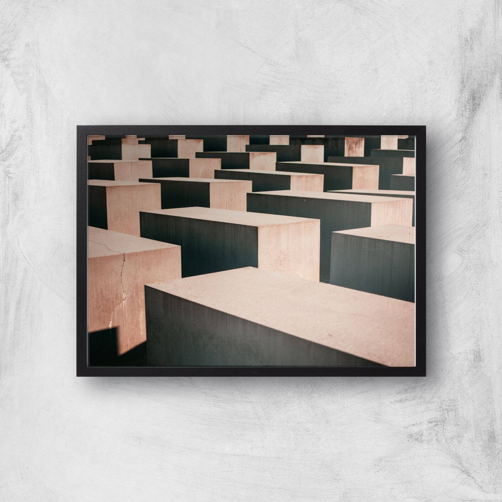 Blocks Giclee Art Print - A3 - Black Frame