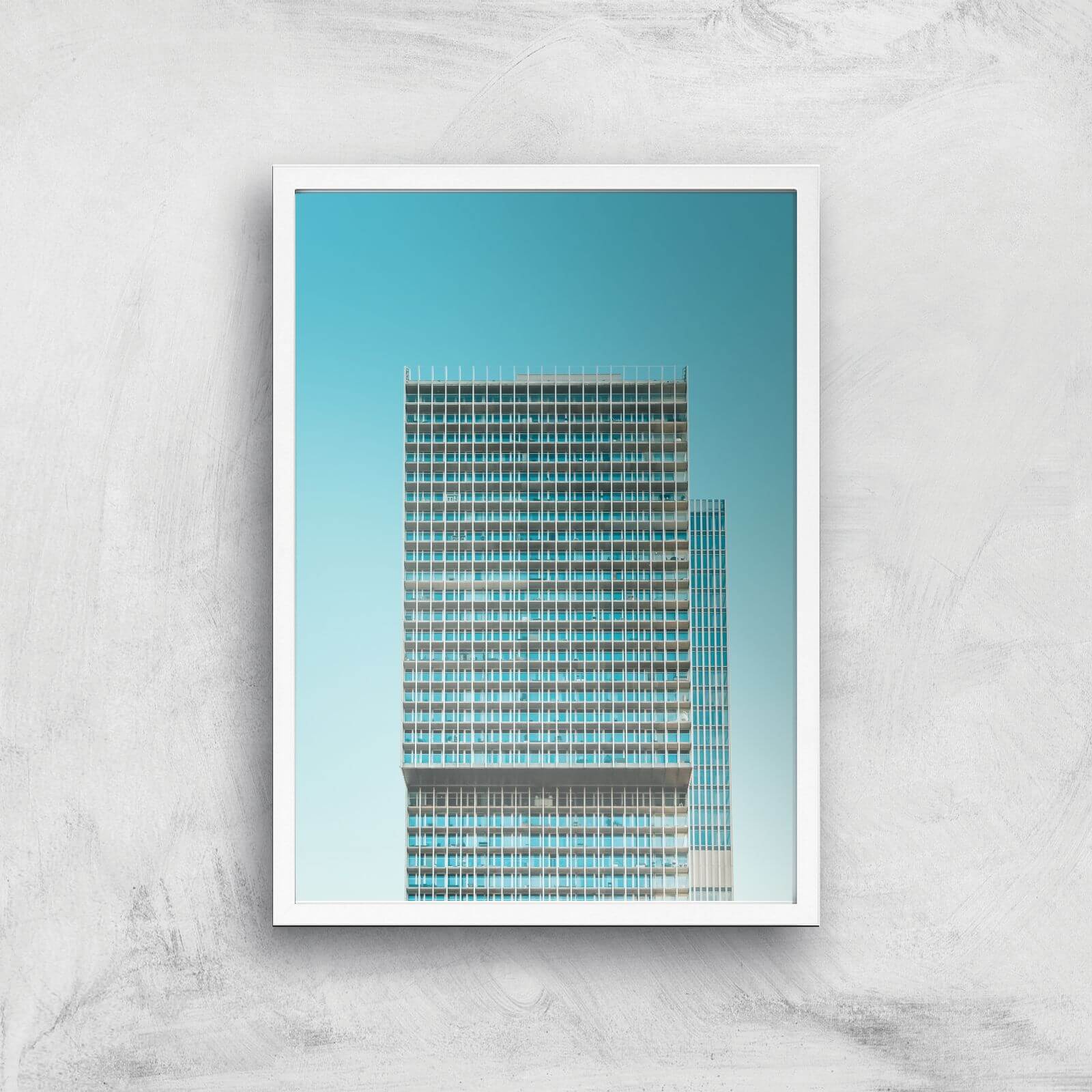 City Block Giclee Art Print - A3 - White Frame