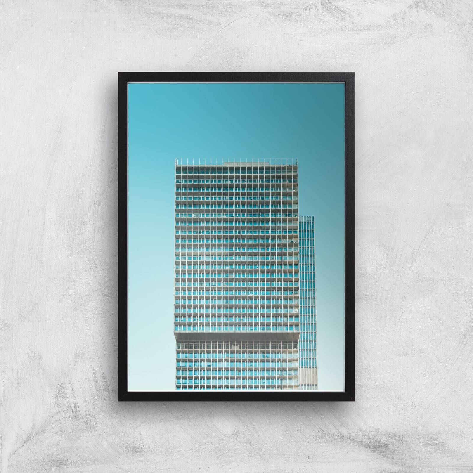 City Block Giclee Art Print - A2 - Black Frame