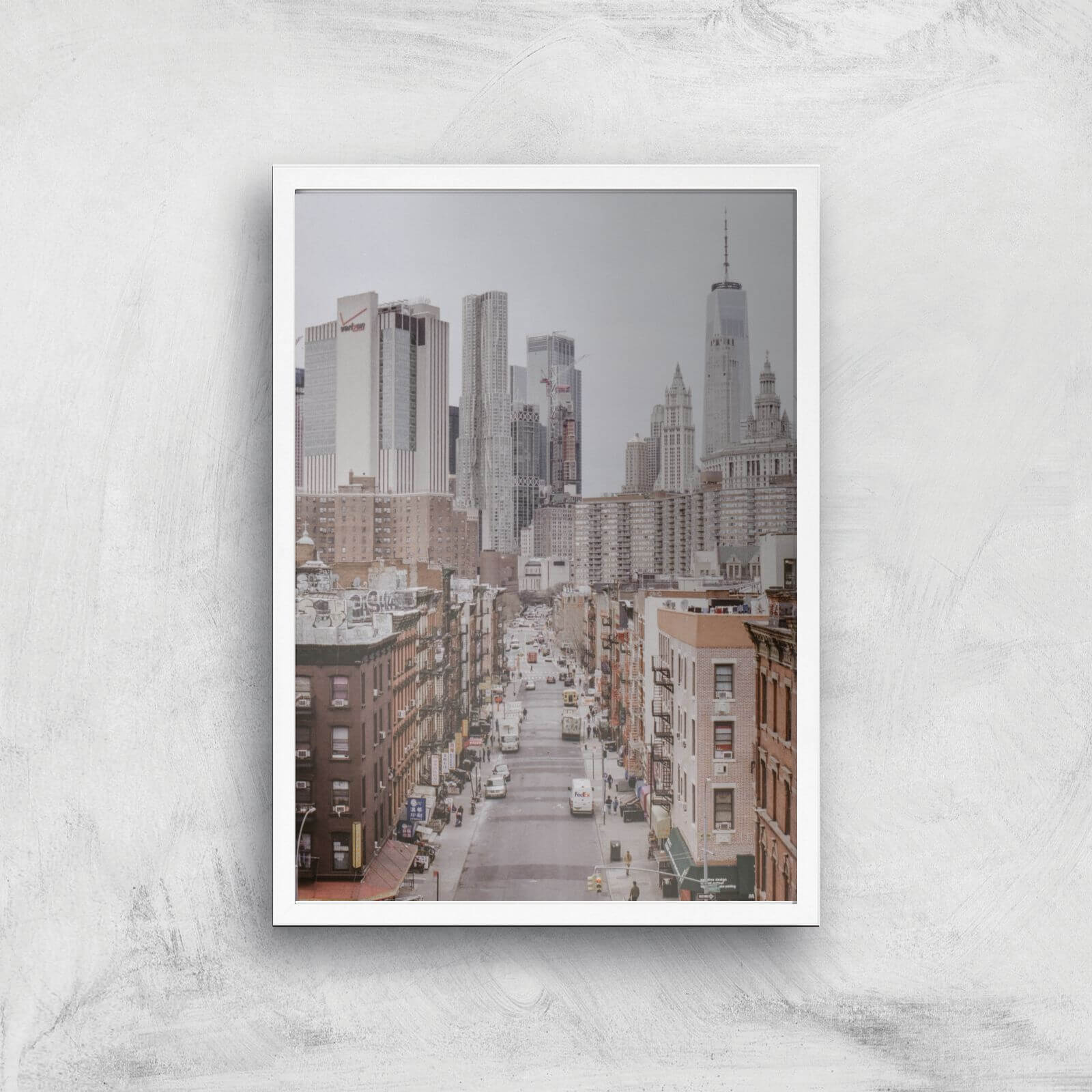 New York City Giclee Art Print - A3 - White Frame