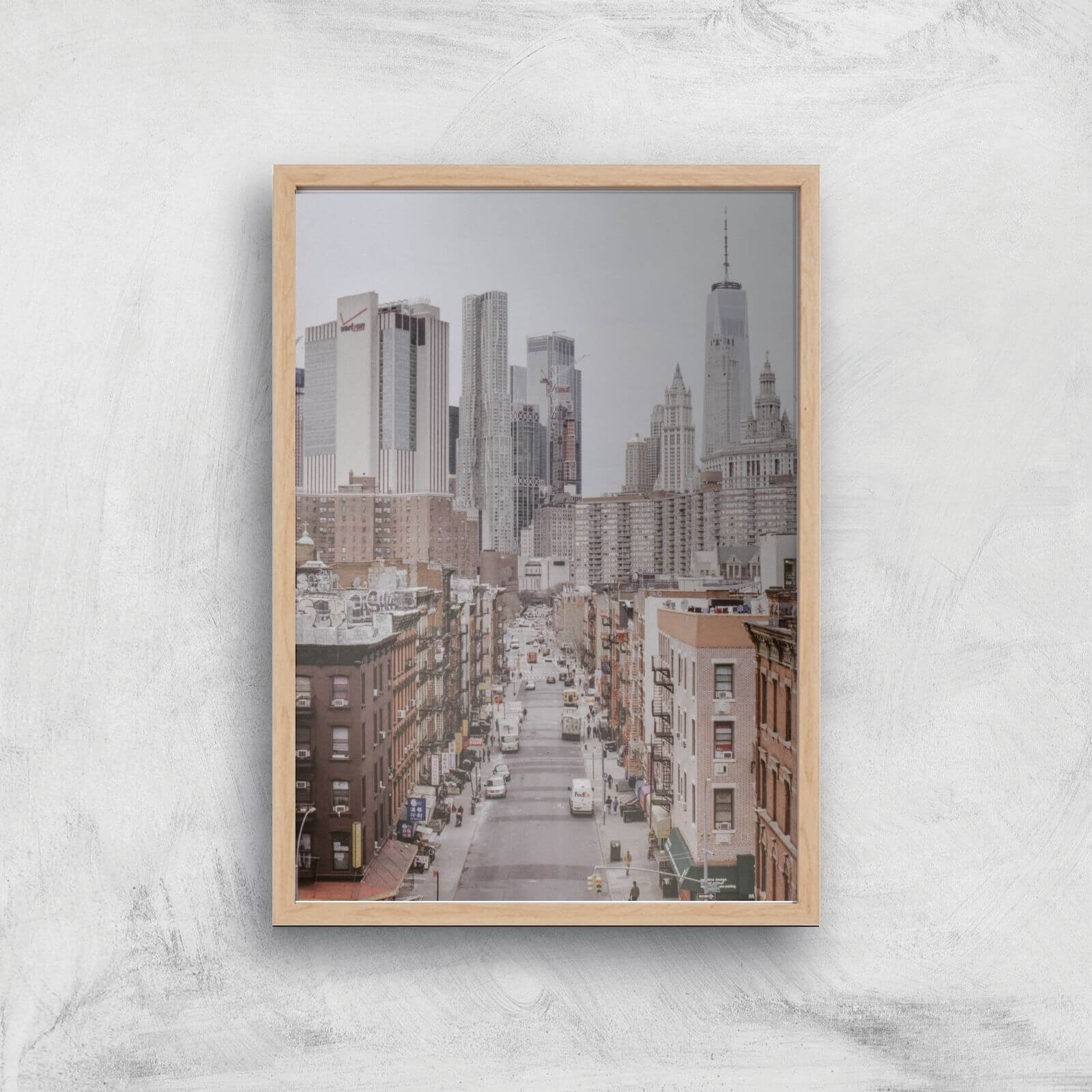 New York City Giclee Art Print - A2 - Wooden Frame