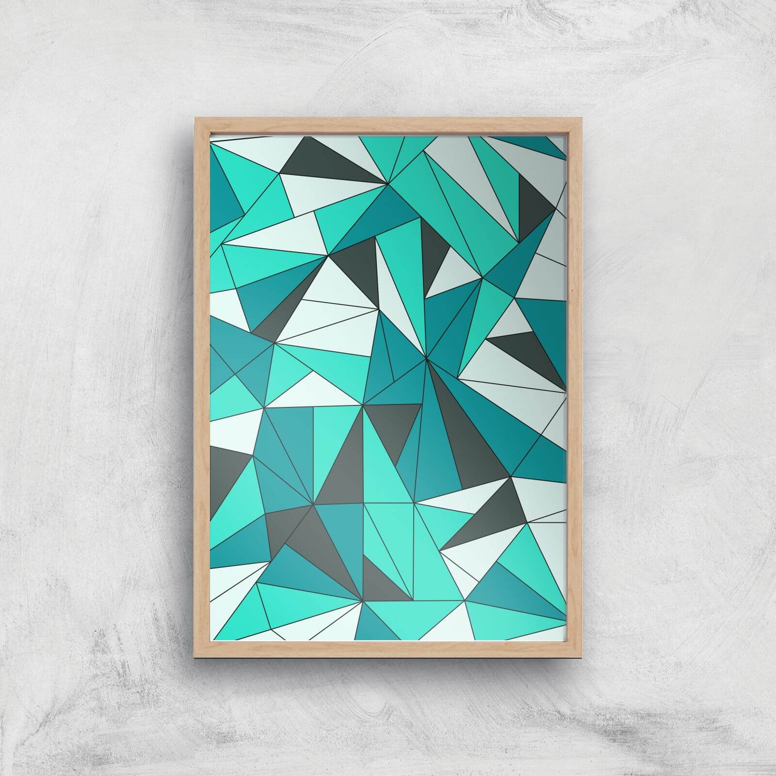 Shattered Glass Giclee Art Print - A3 - Wooden Frame