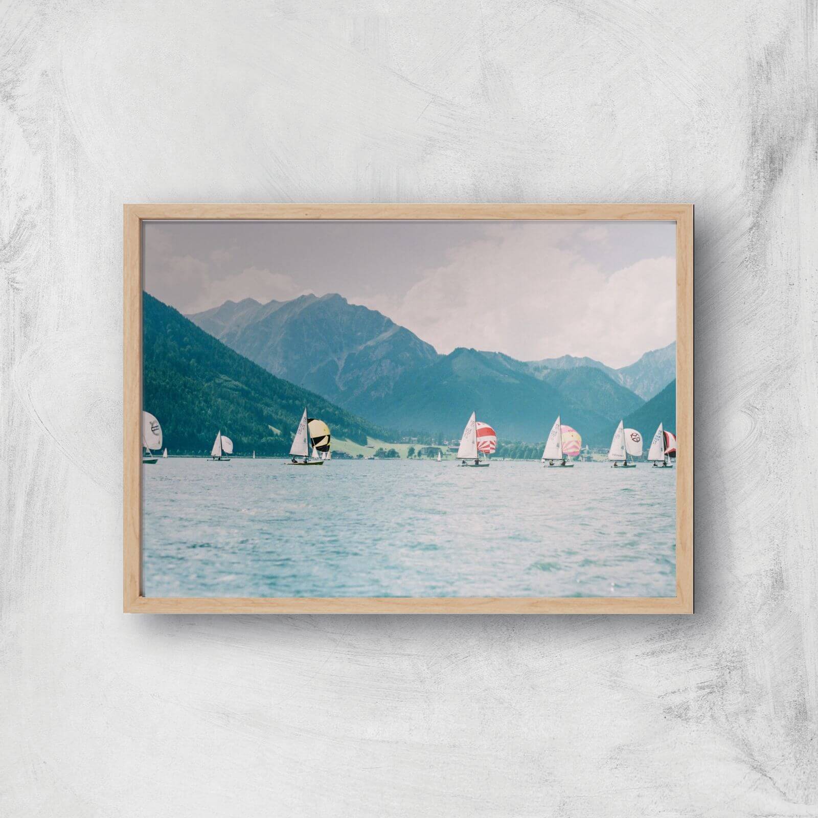 Sailing Giclee Art Print - A4 - Wooden Frame