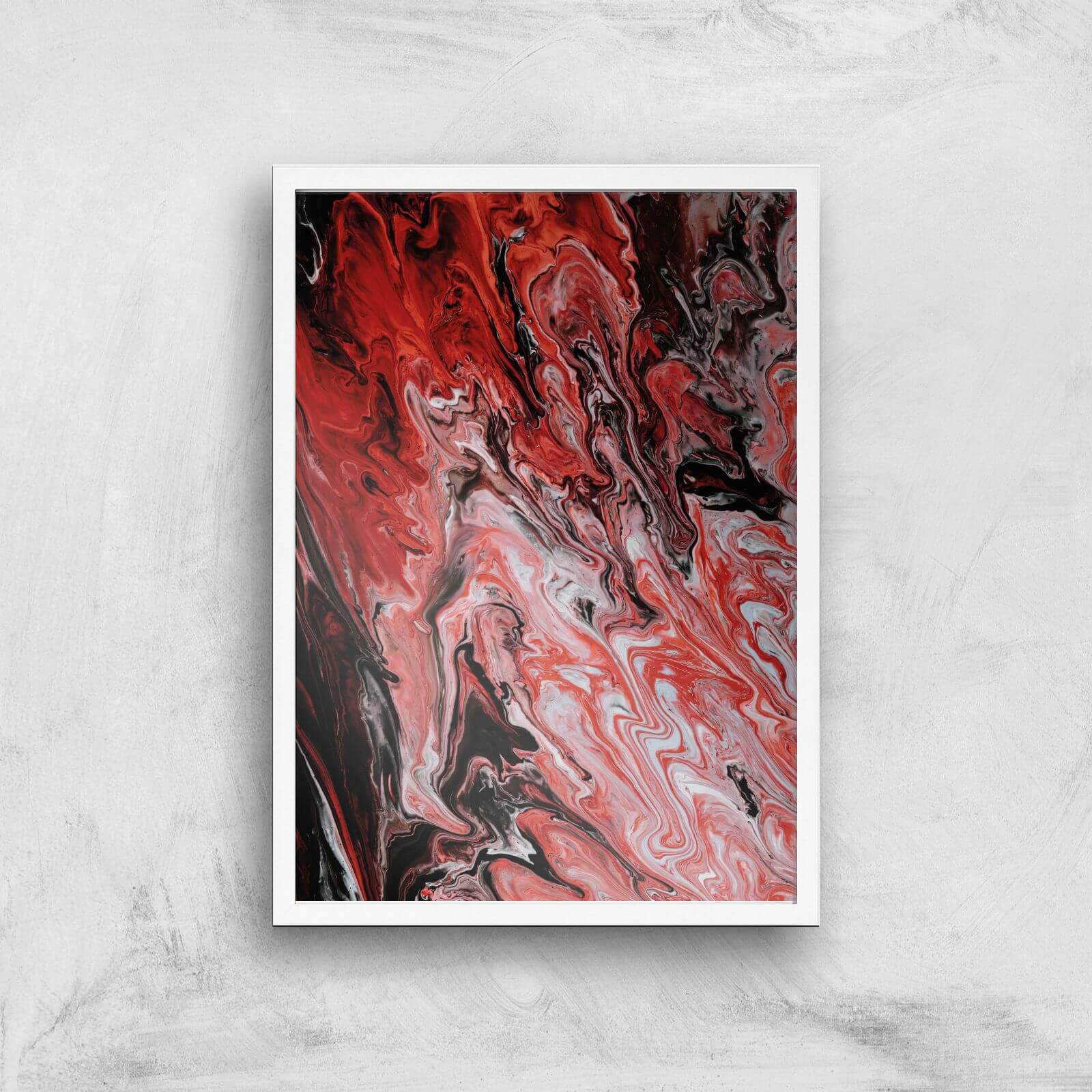 Melting Fire Giclee Art Print - A2 - White Frame