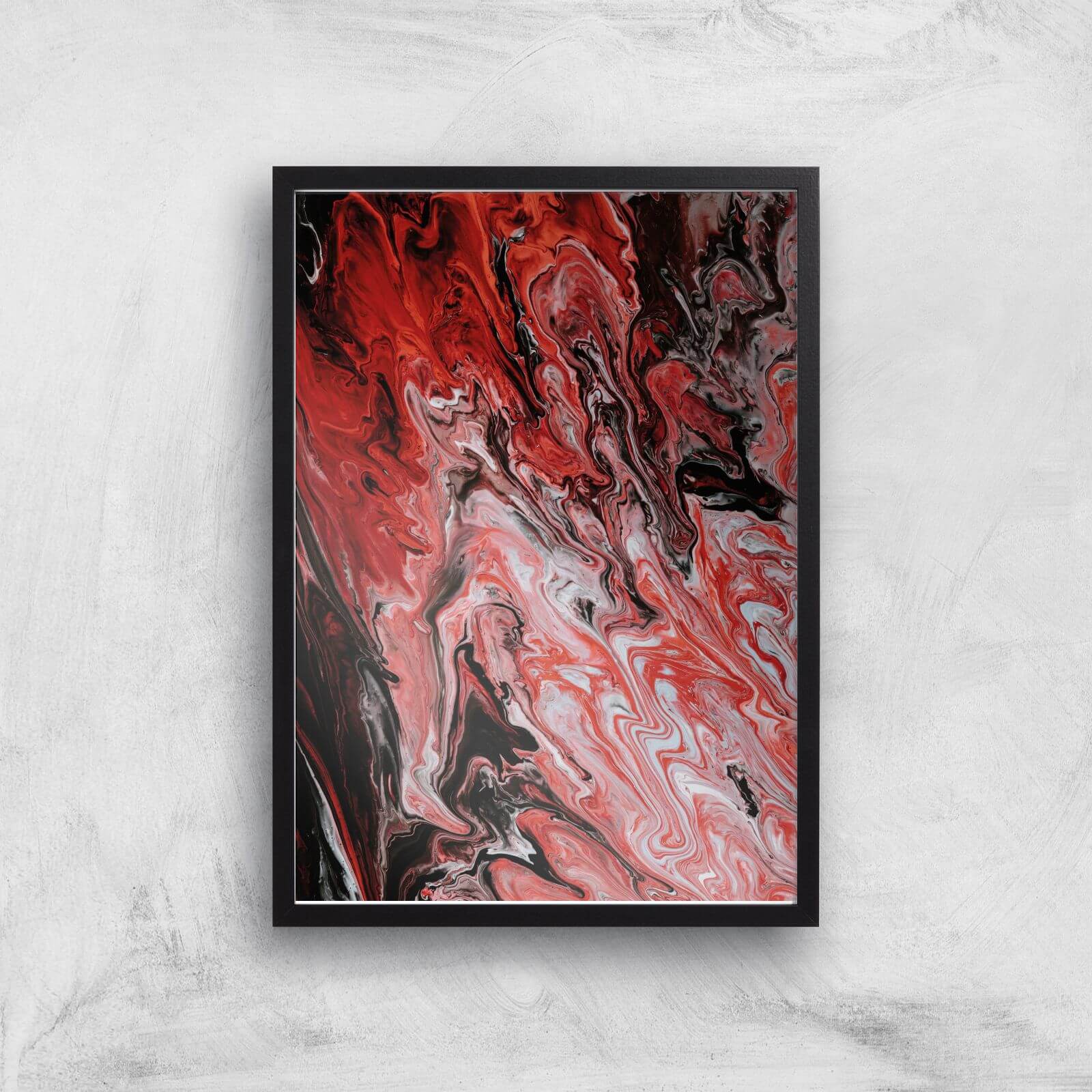 Melting Fire Giclee Art Print - A2 - Black Frame