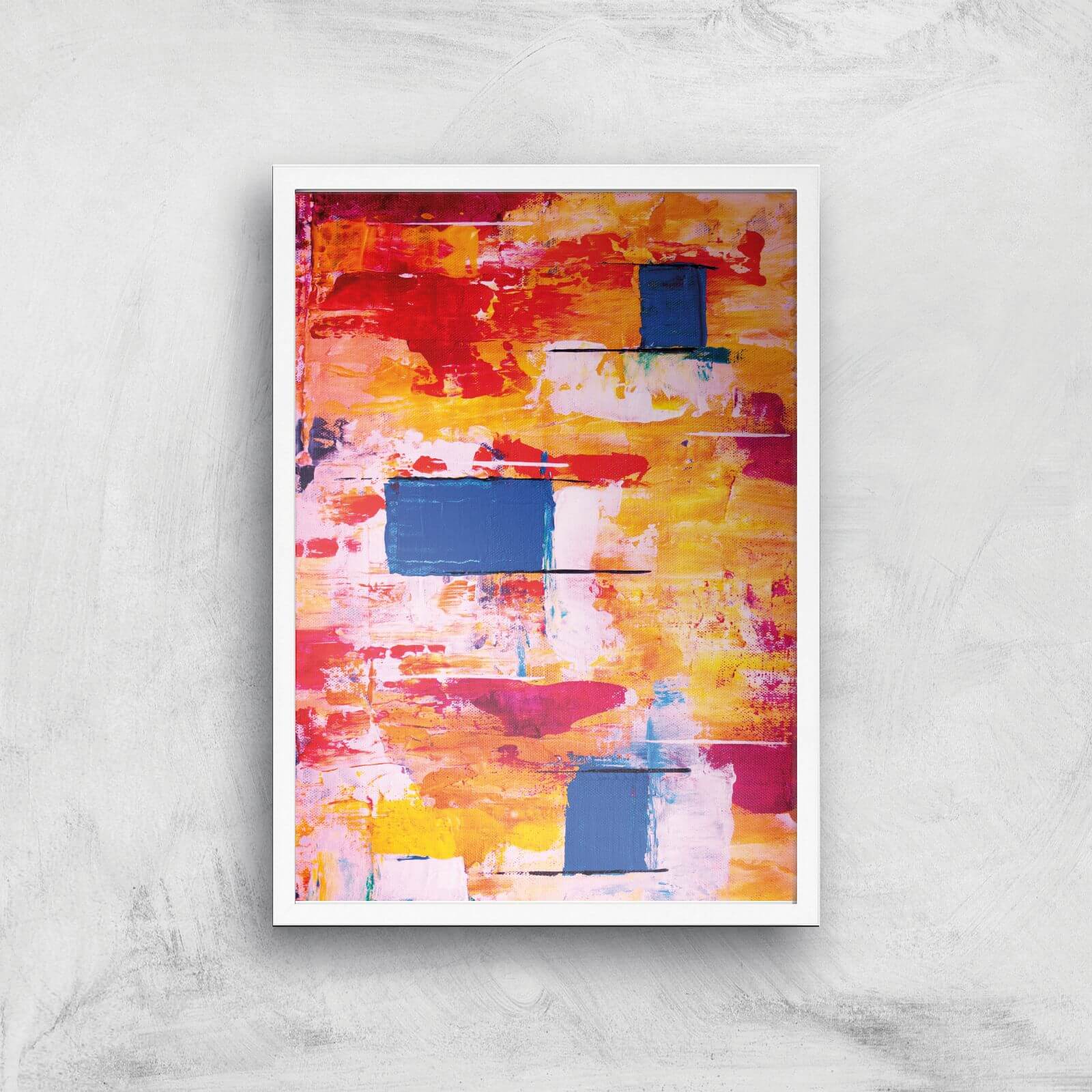 Colourful Apartments Giclee Art Print - A2 - White Frame