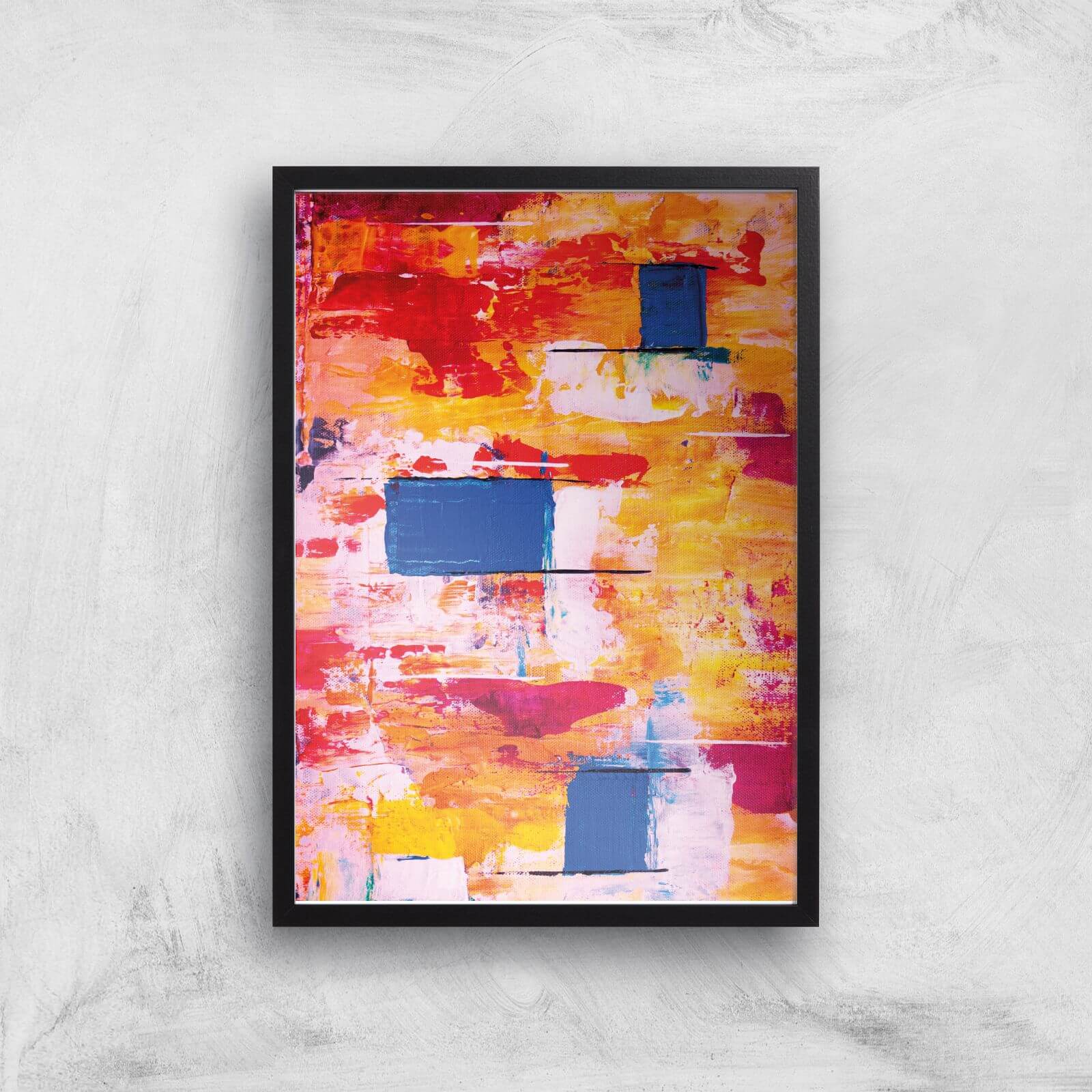 Colourful Apartments Giclee Art Print - A2 - Black Frame