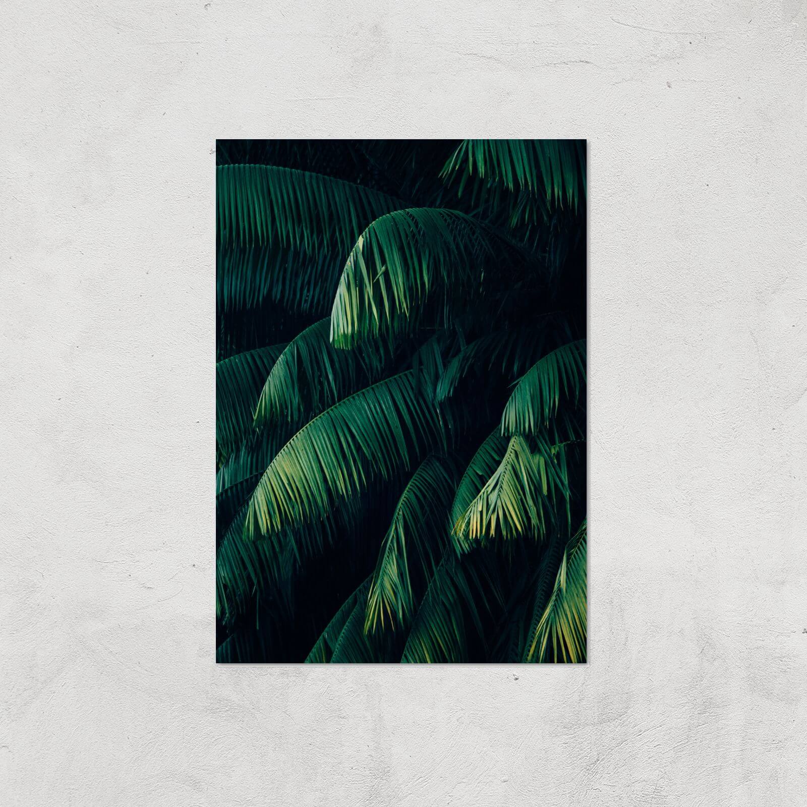 Dark Leaves Giclee Art Print - A3 - Print Only