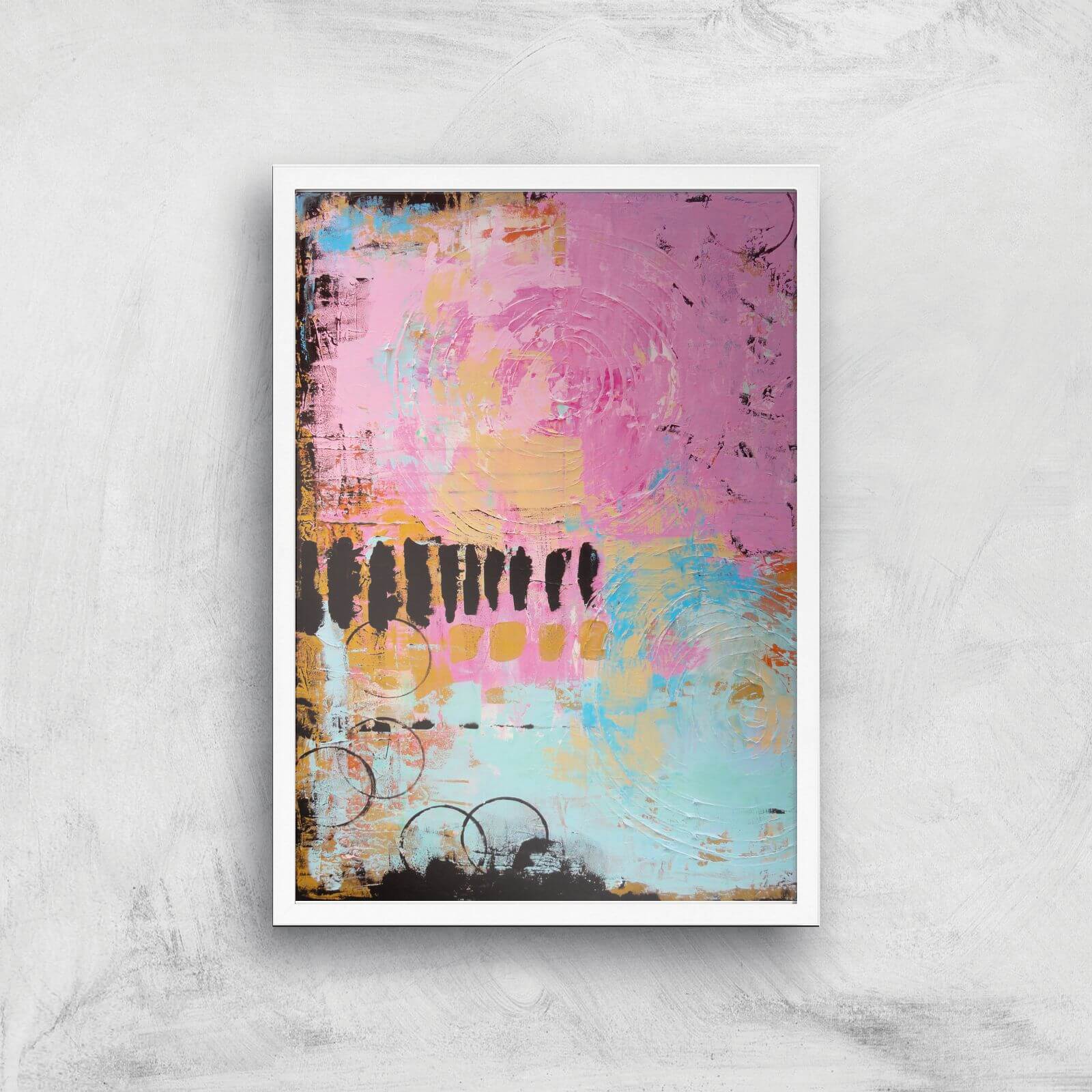Abstract Cupcake Giclee Art Print - A2 - White Frame
