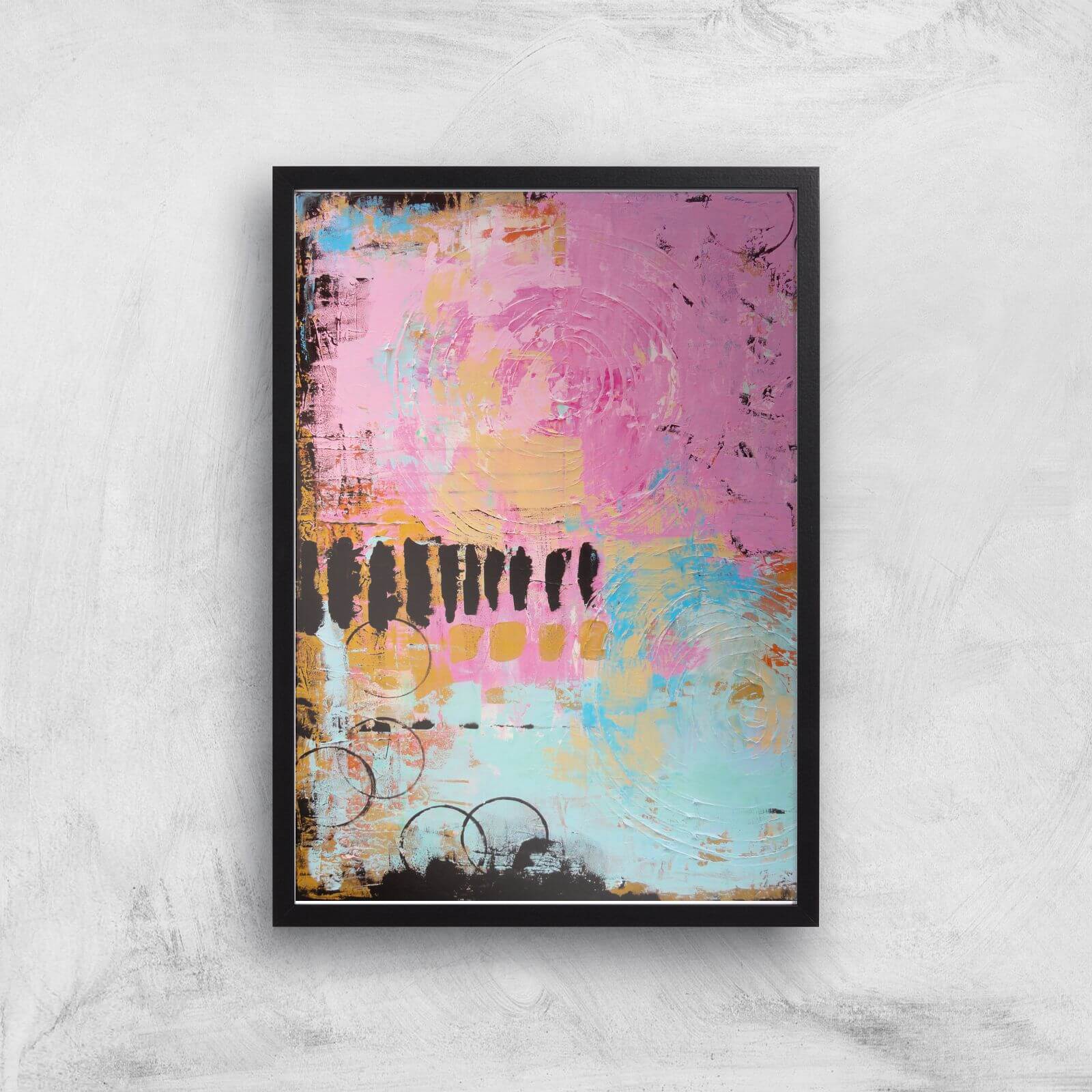 Abstract Cupcake Giclee Art Print - A2 - Black Frame