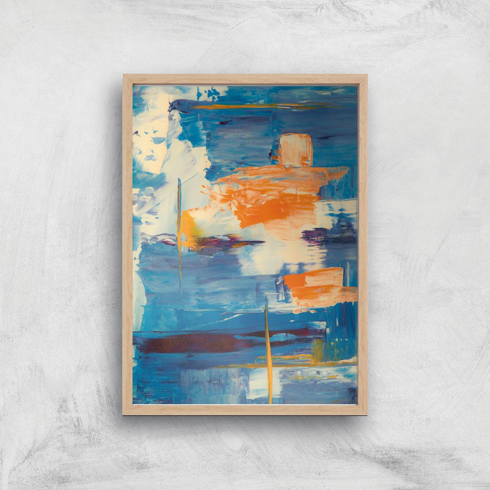 Rough Paint Giclee Art Print - A2 - Wooden Frame