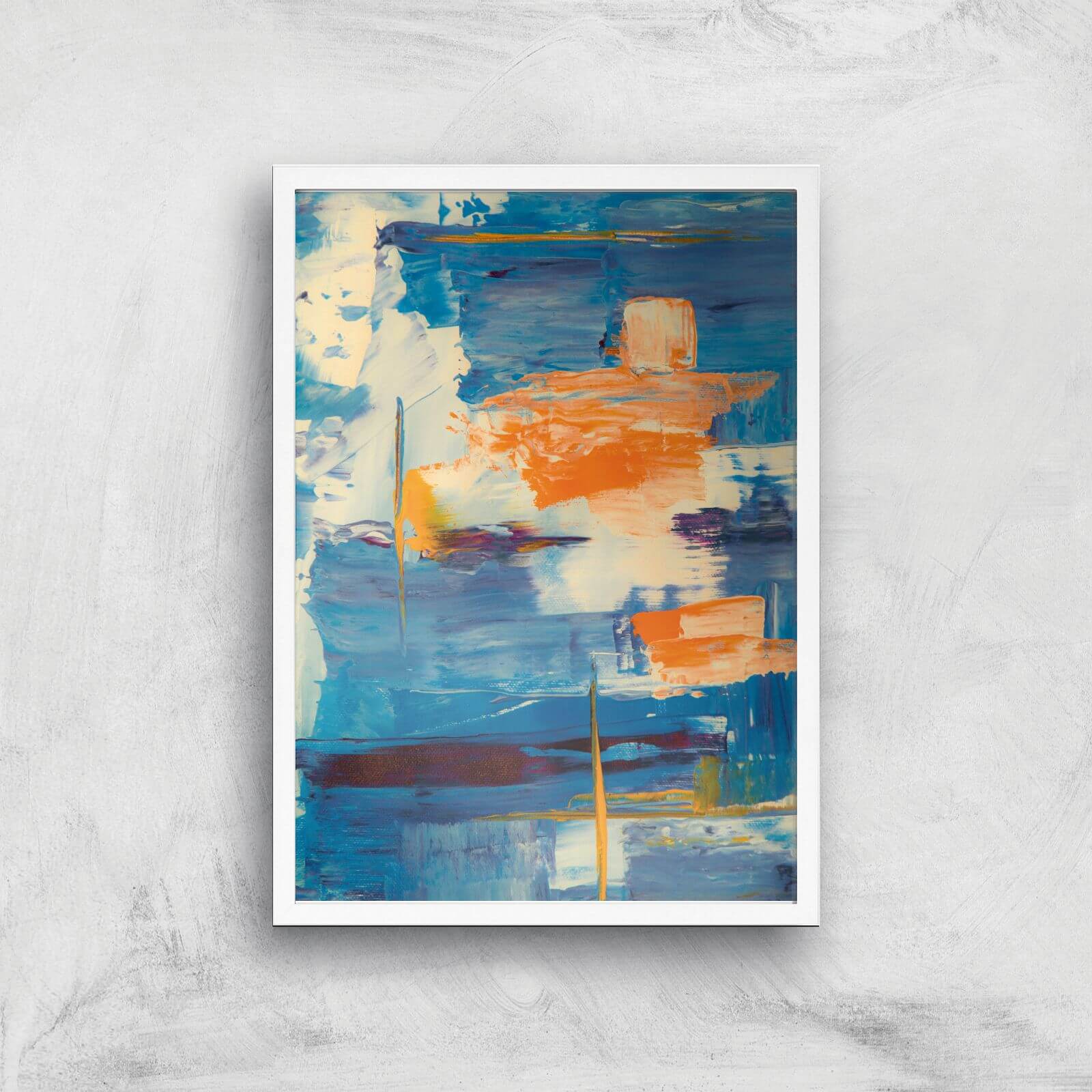 Rough Paint Giclee Art Print - A2 - White Frame