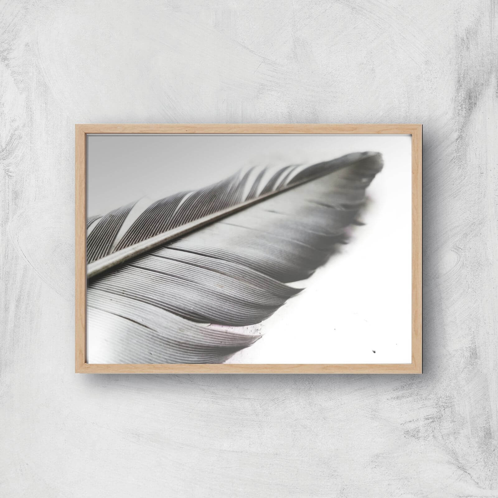 Leaf Or Feather? Giclee Art Print - A4 - Wooden Frame