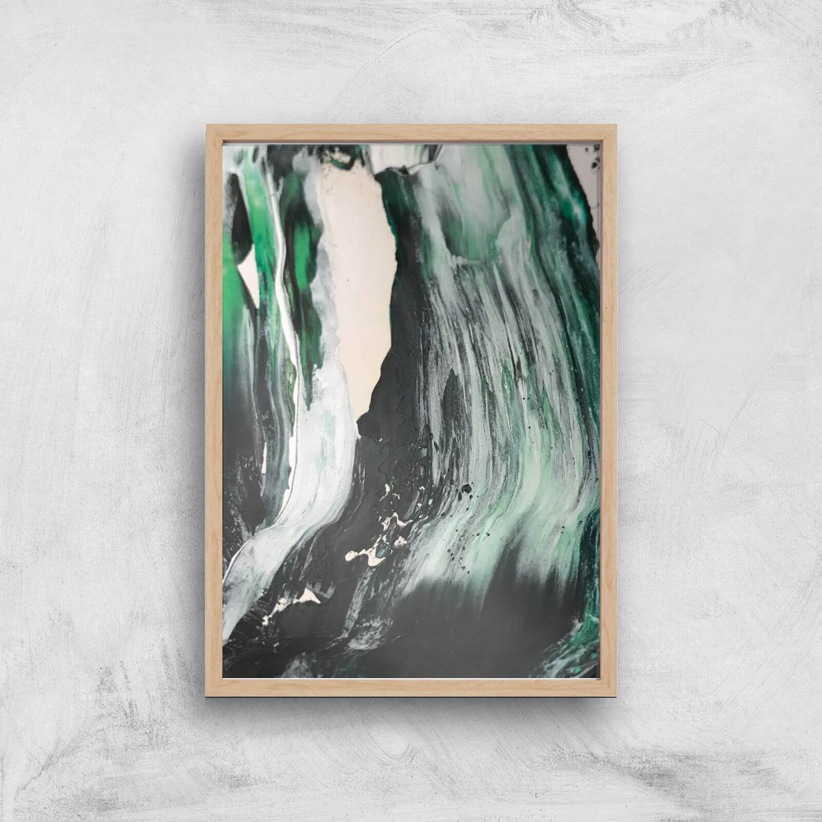 Raging Seas Giclee Art Print - A3 - Wooden Frame