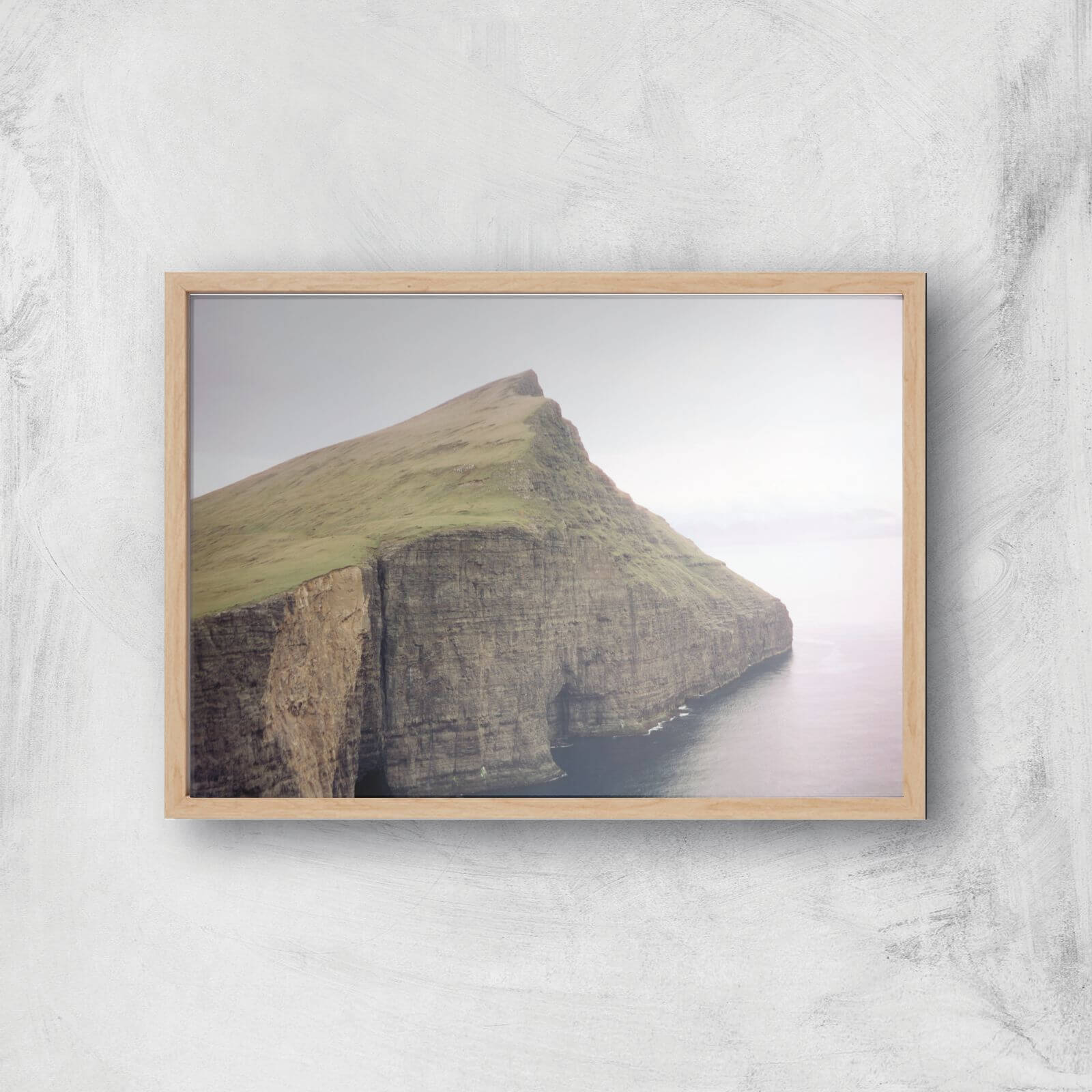 Cliff Edge Giclee Art Print - A2 - Wooden Frame