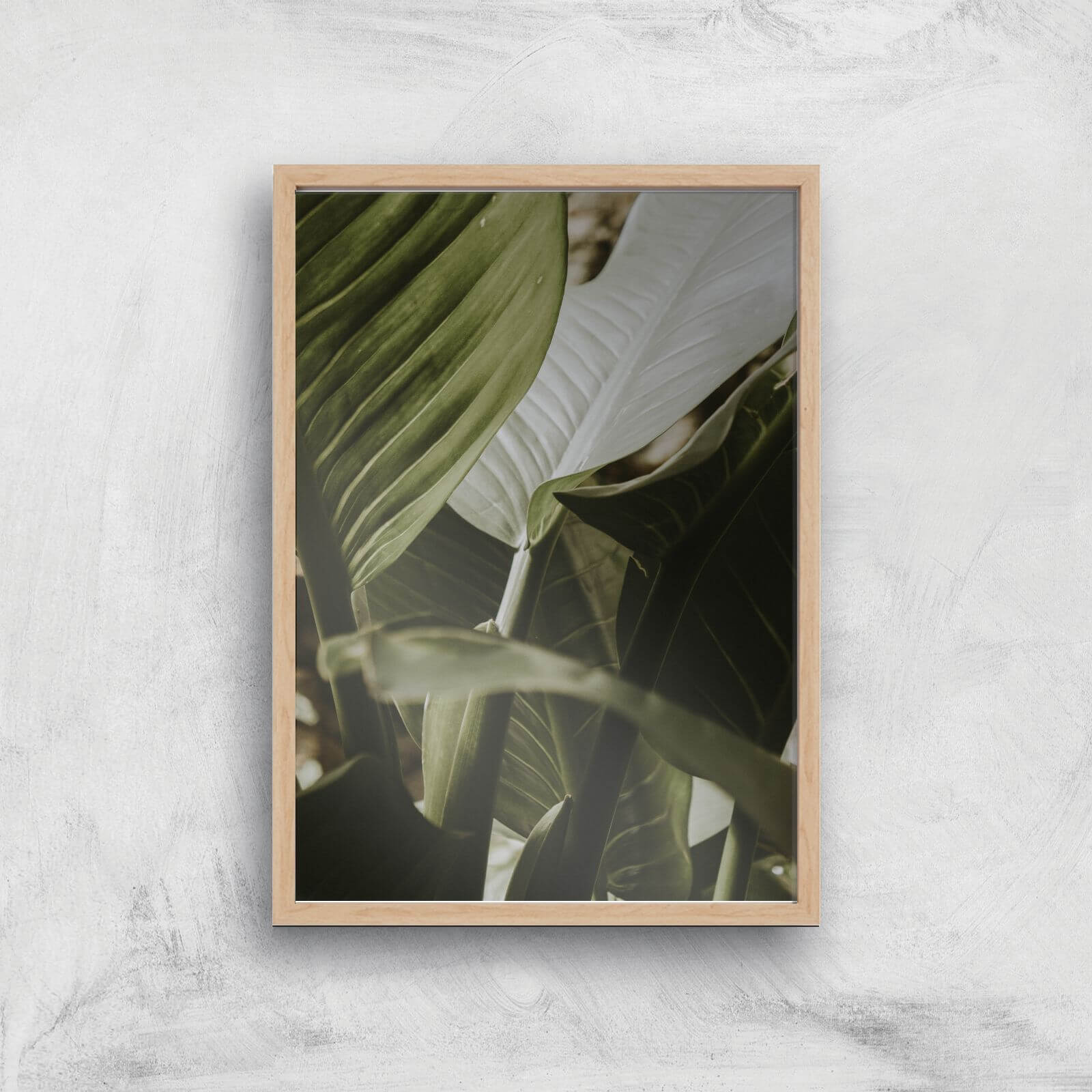 Saturated Leaves Giclee Art Print - A3 - Wooden Frame