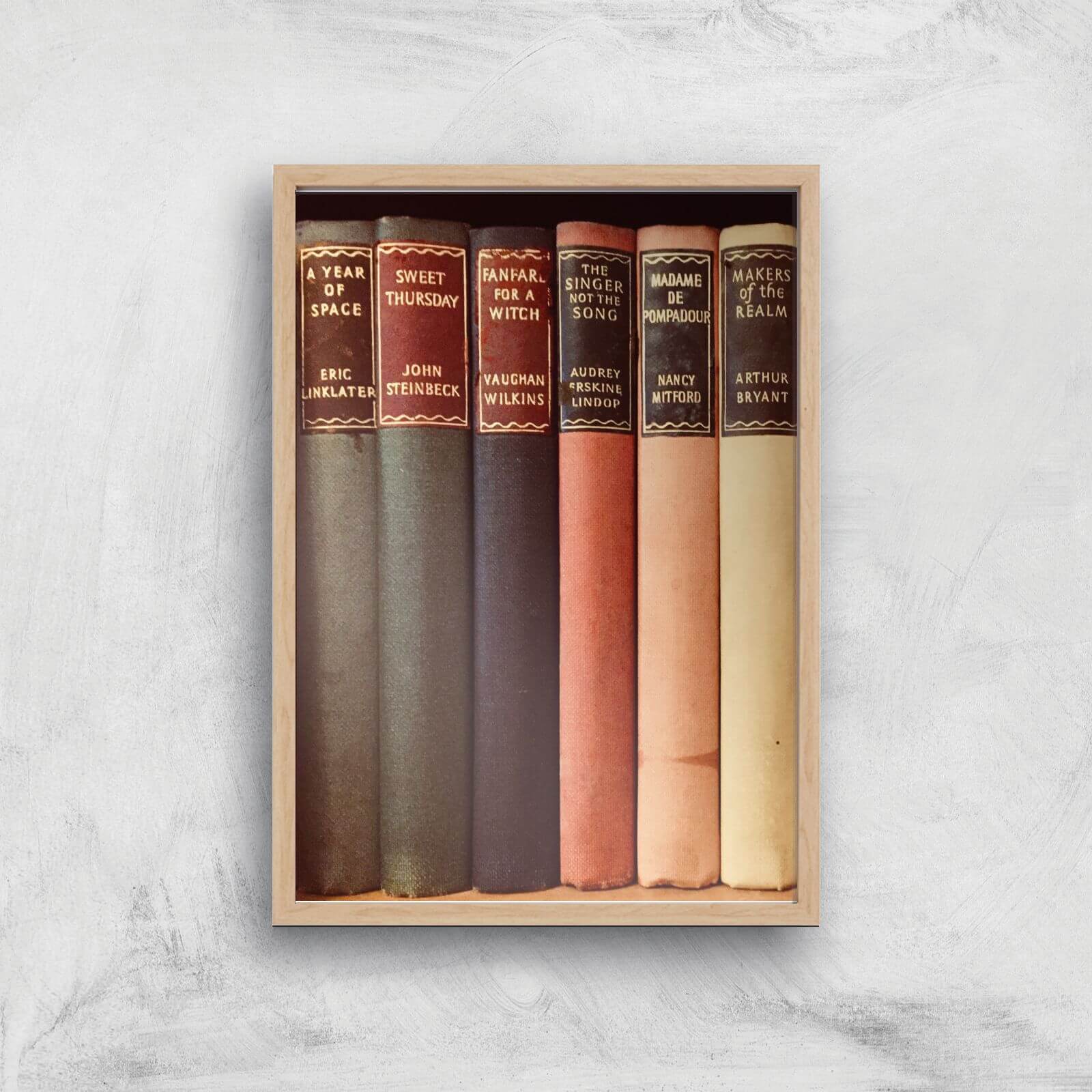 Old Book Shop Giclee Art Print - A3 - Wooden Frame