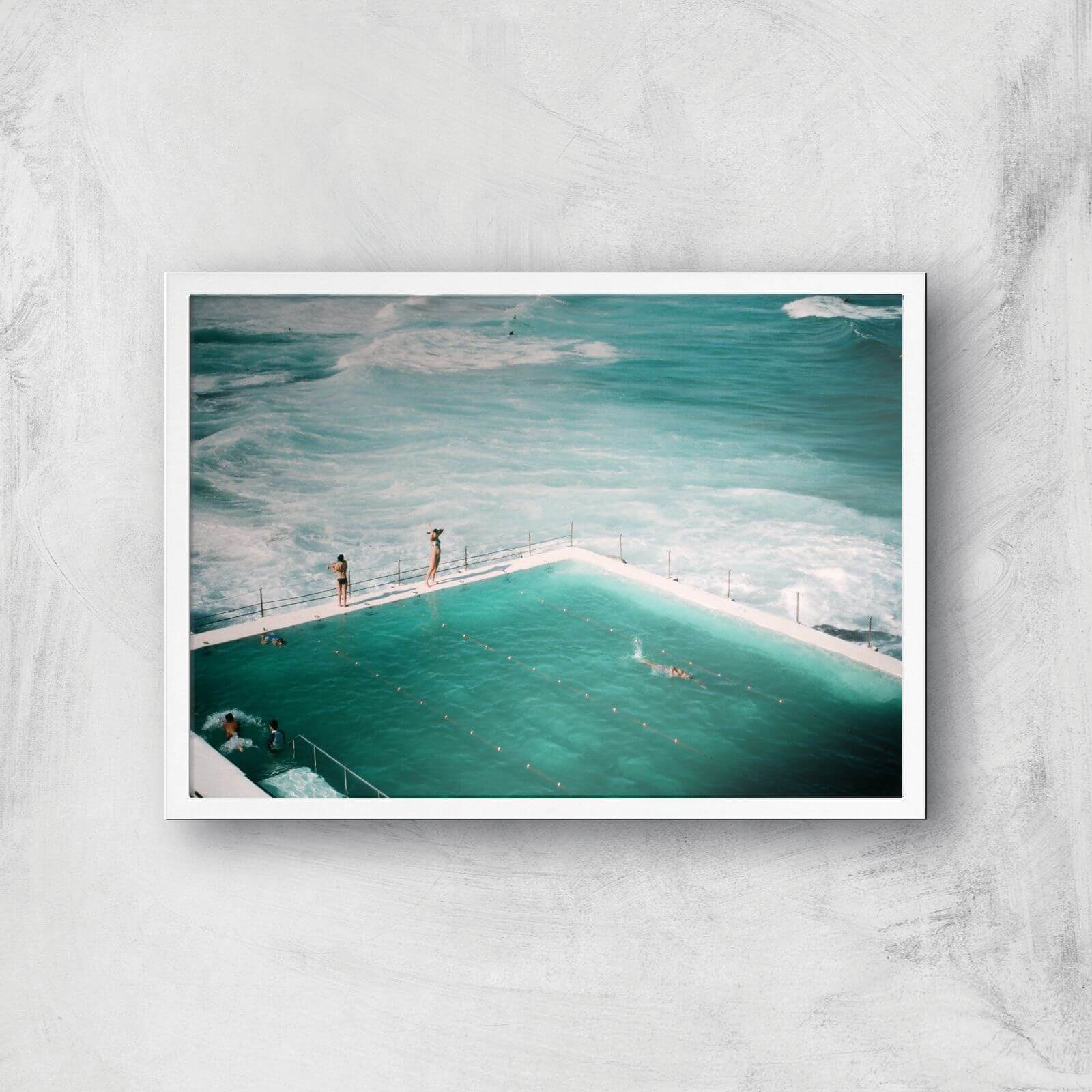 Rough Seas And Calm Pools Giclee Art Print - A3 - White Frame
