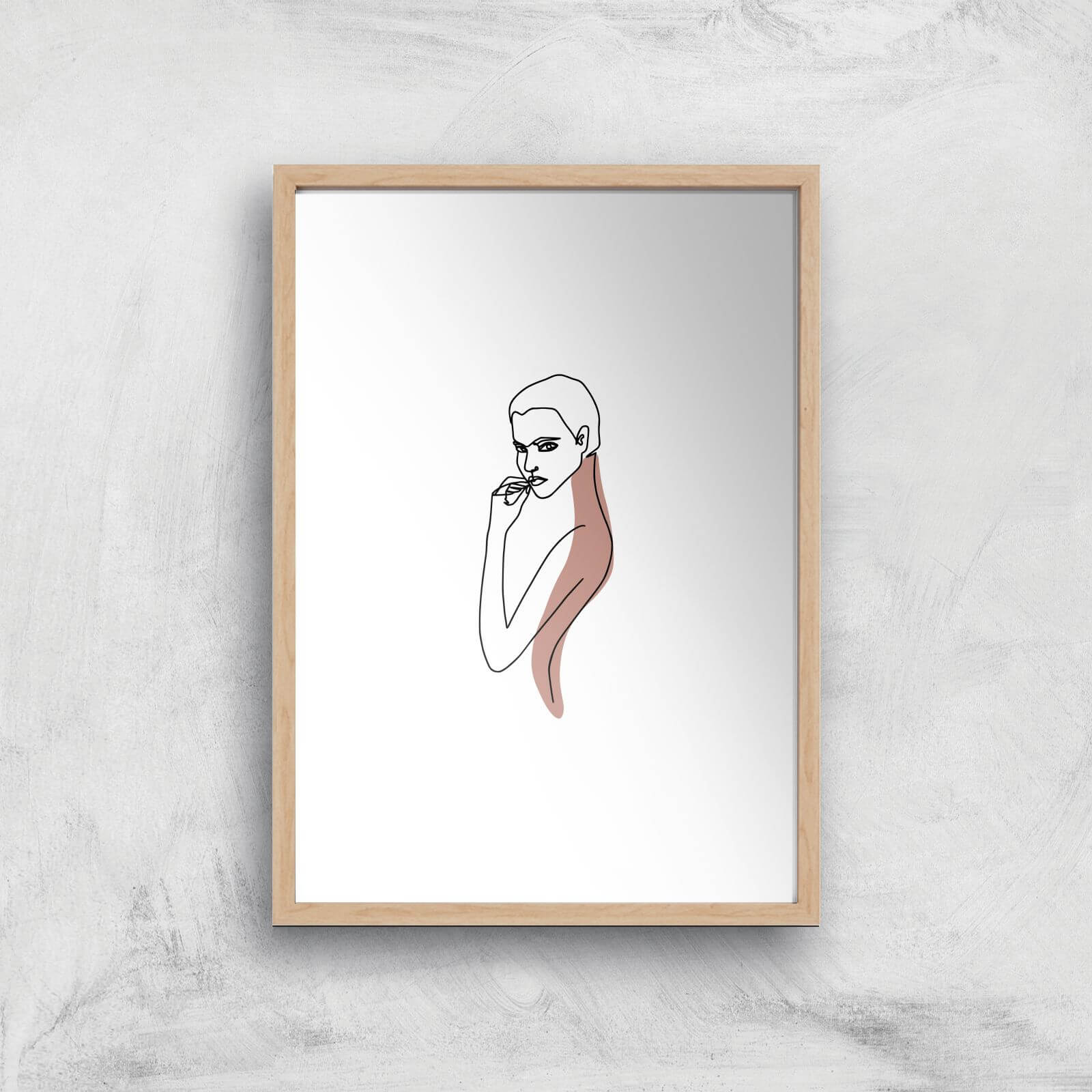 Not In The Mood Giclee Art Print - A4 - Wooden Frame