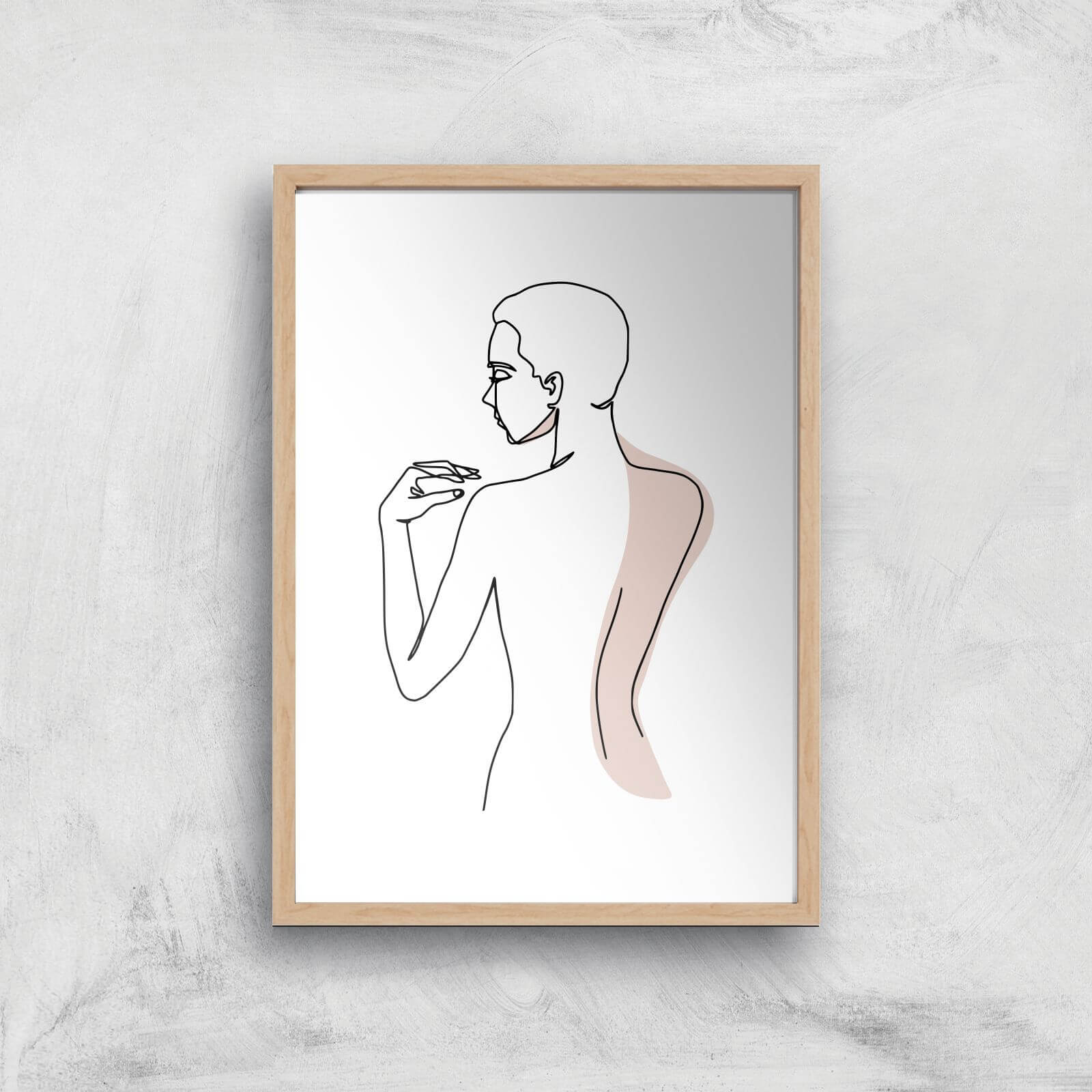 Itchy Back Giclee Art Print - A3 - Wooden Frame