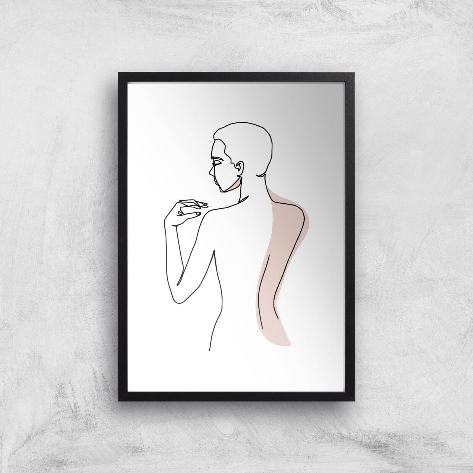 Itchy Back Giclee Art Print - A3 - Black Frame
