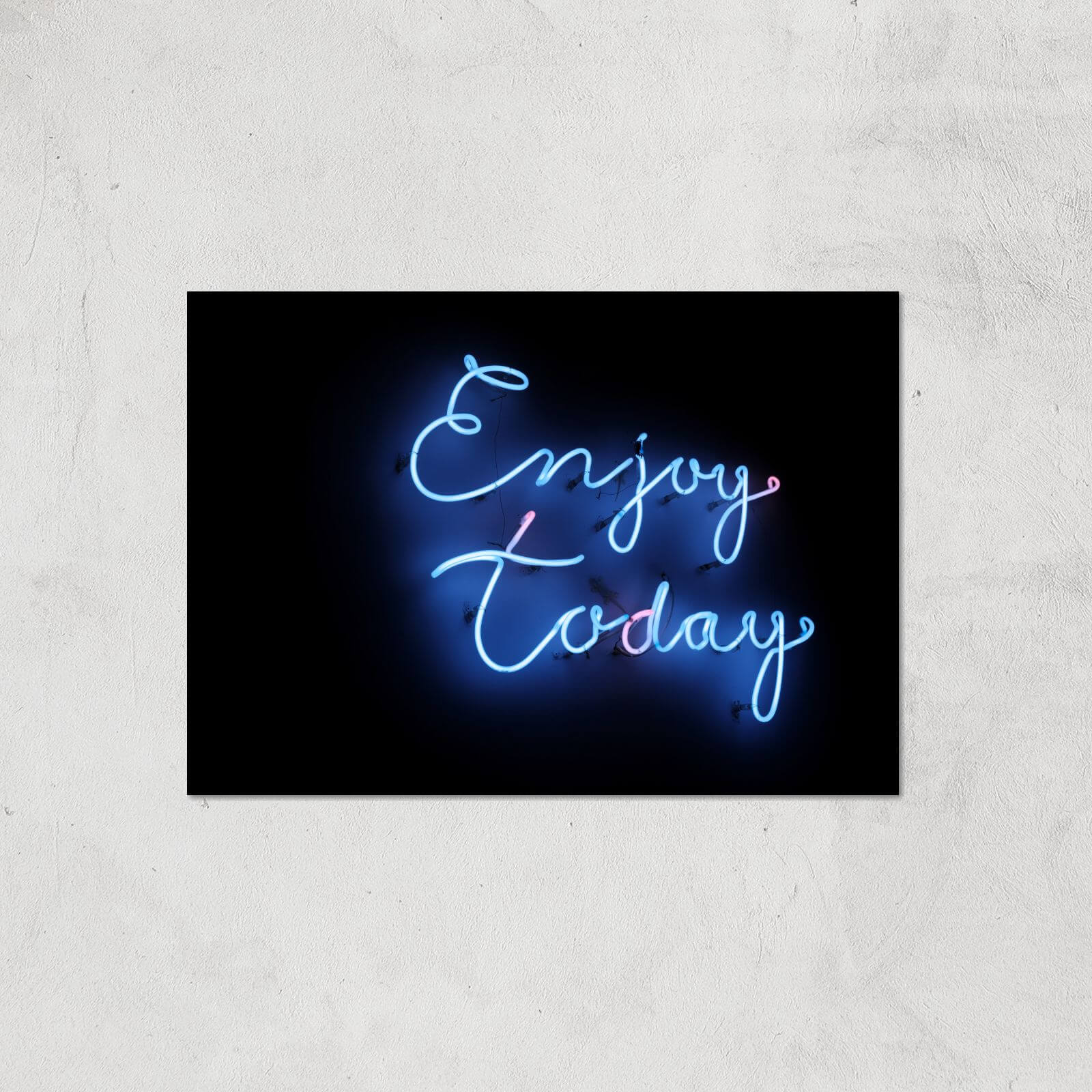 Neon Enjoy Today Giclee Art Print - A2 - Print Only