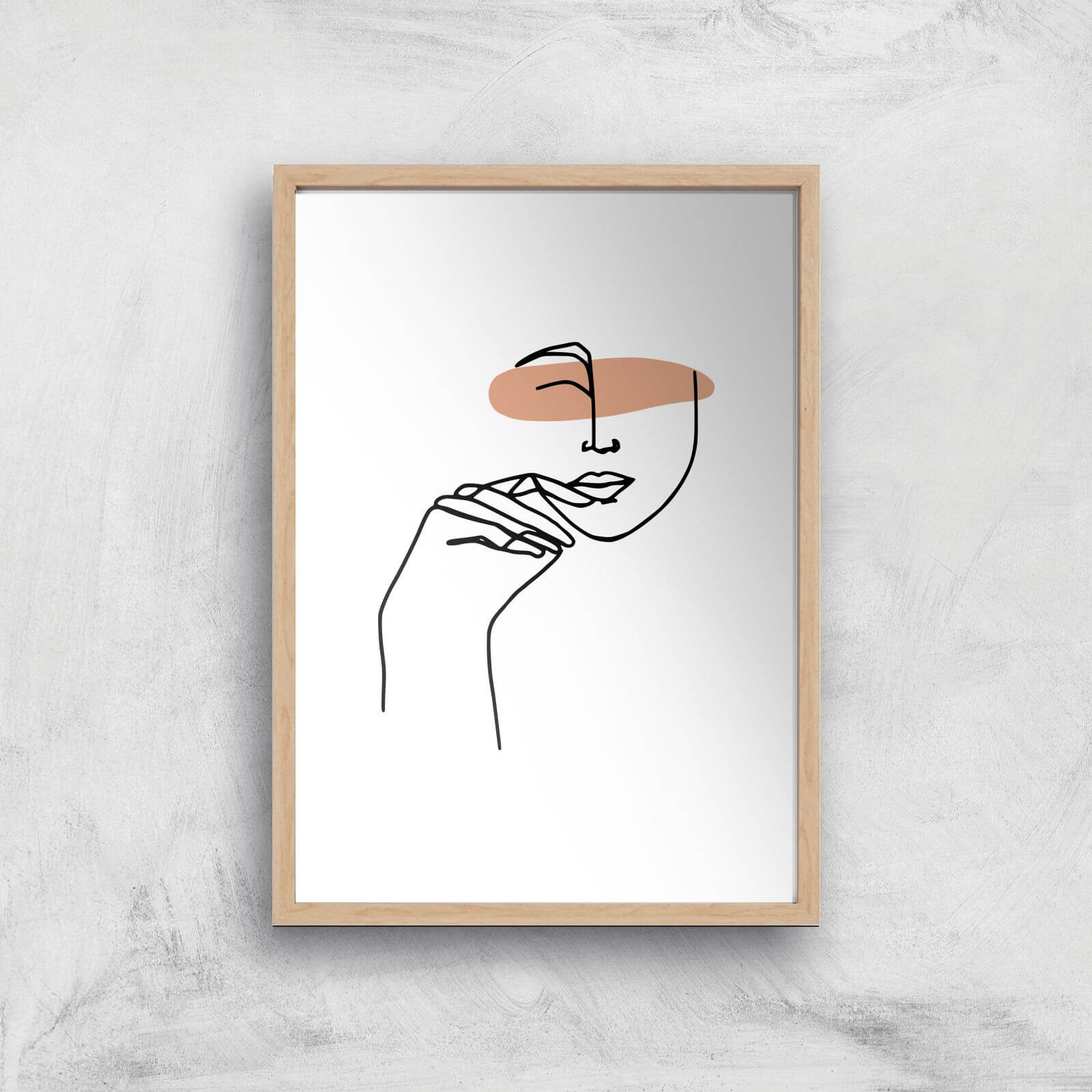A Cheeky Grin Giclee Art Print - A2 - Wooden Frame