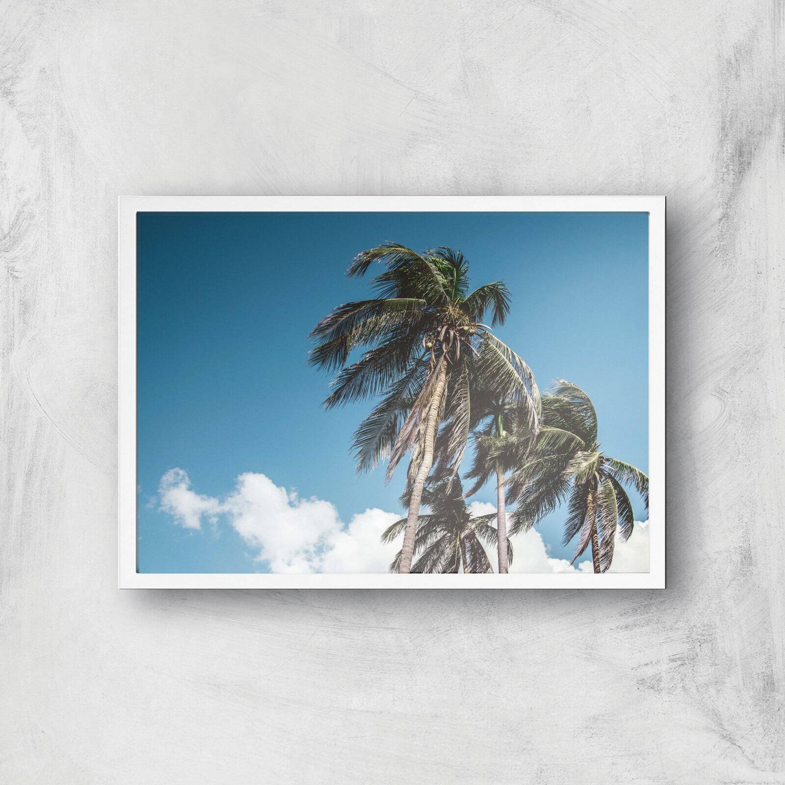 Palm Trees Giclee Art Print - A2 - White Frame