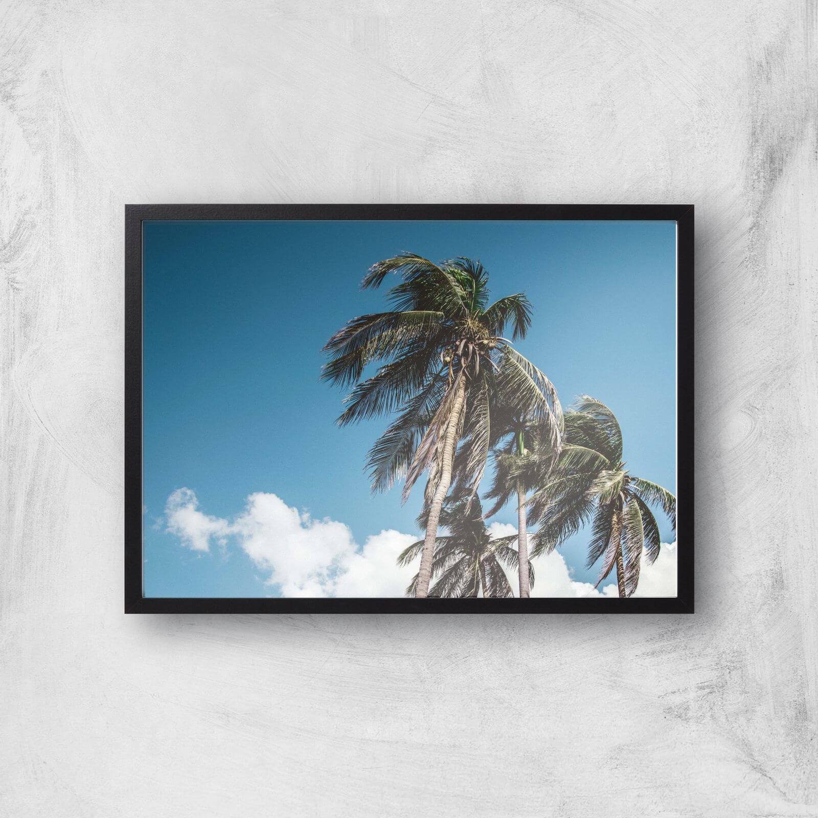 Palm Trees Giclee Art Print - A2 - Black Frame