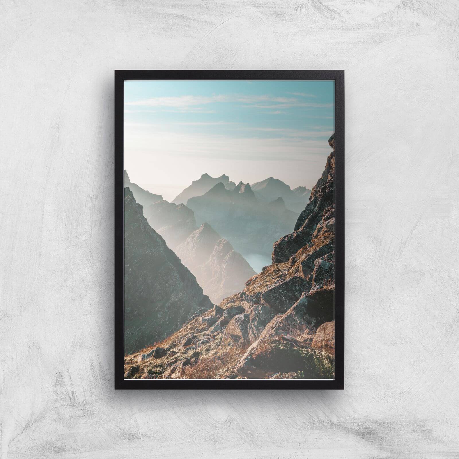 Barron Mountain Scape Giclee Art Print - A2 - Black Frame