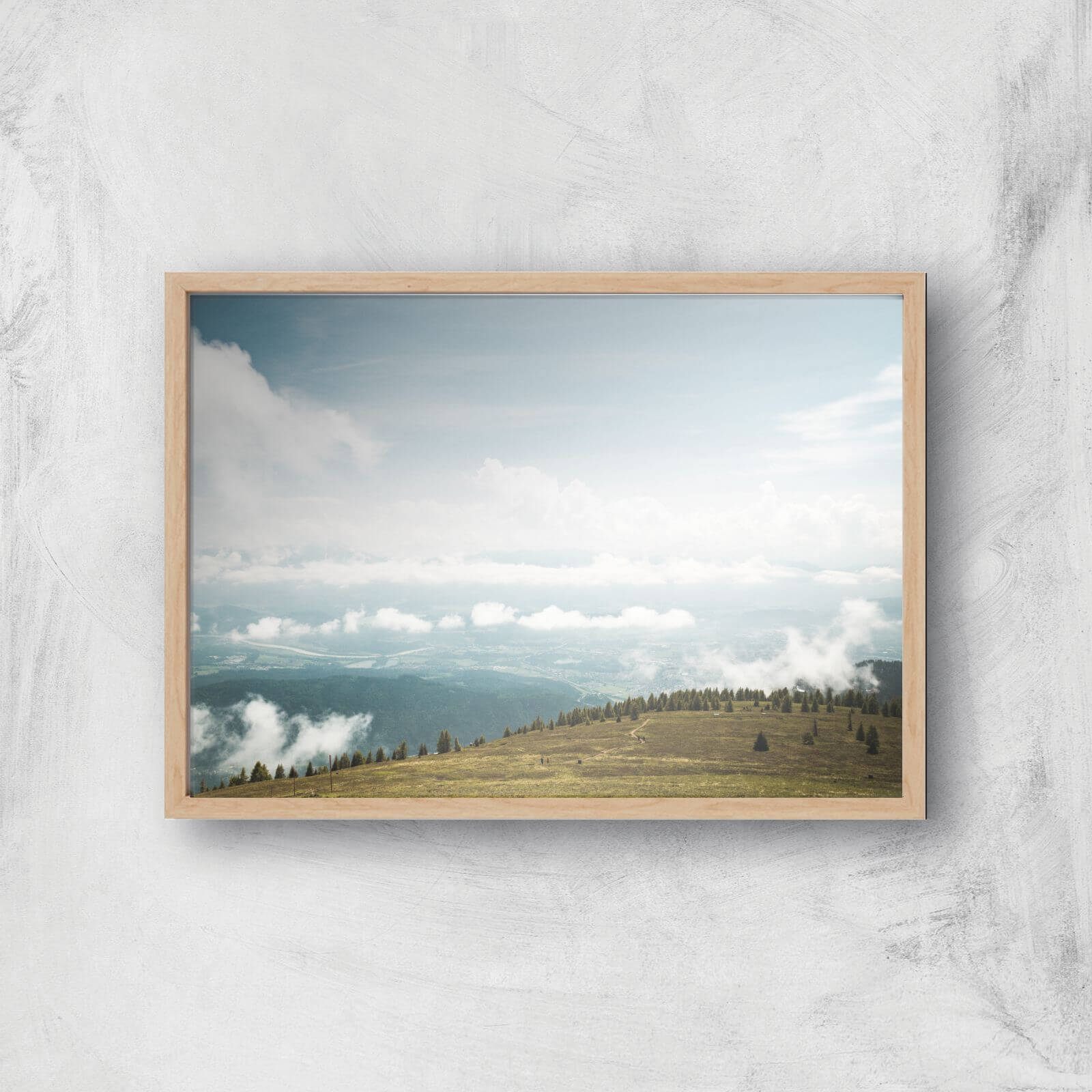 Open Plain Giclee Art Print - A2 - Wooden Frame
