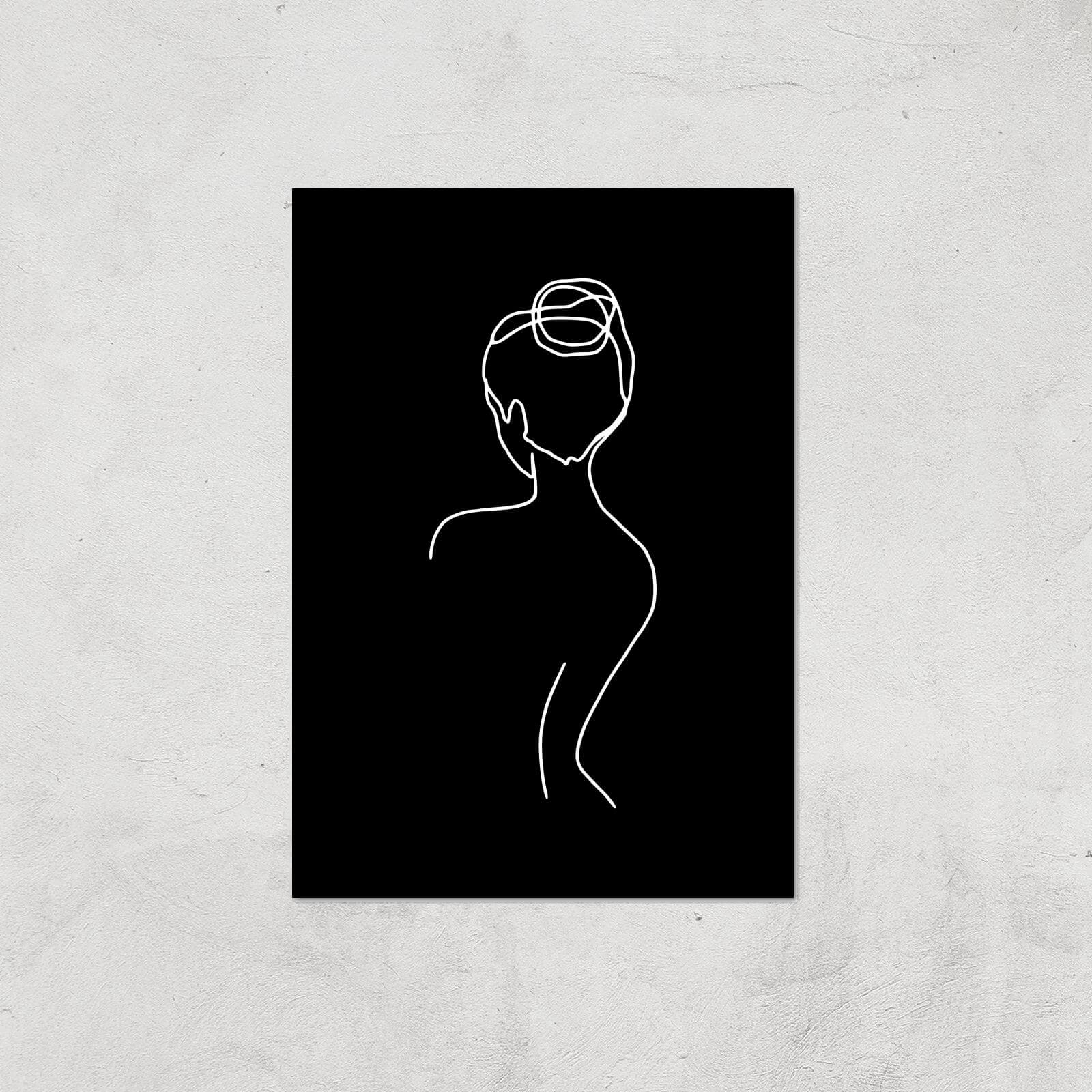 Her Neck Line At Night Giclee Art Print - A4 - Print Only
