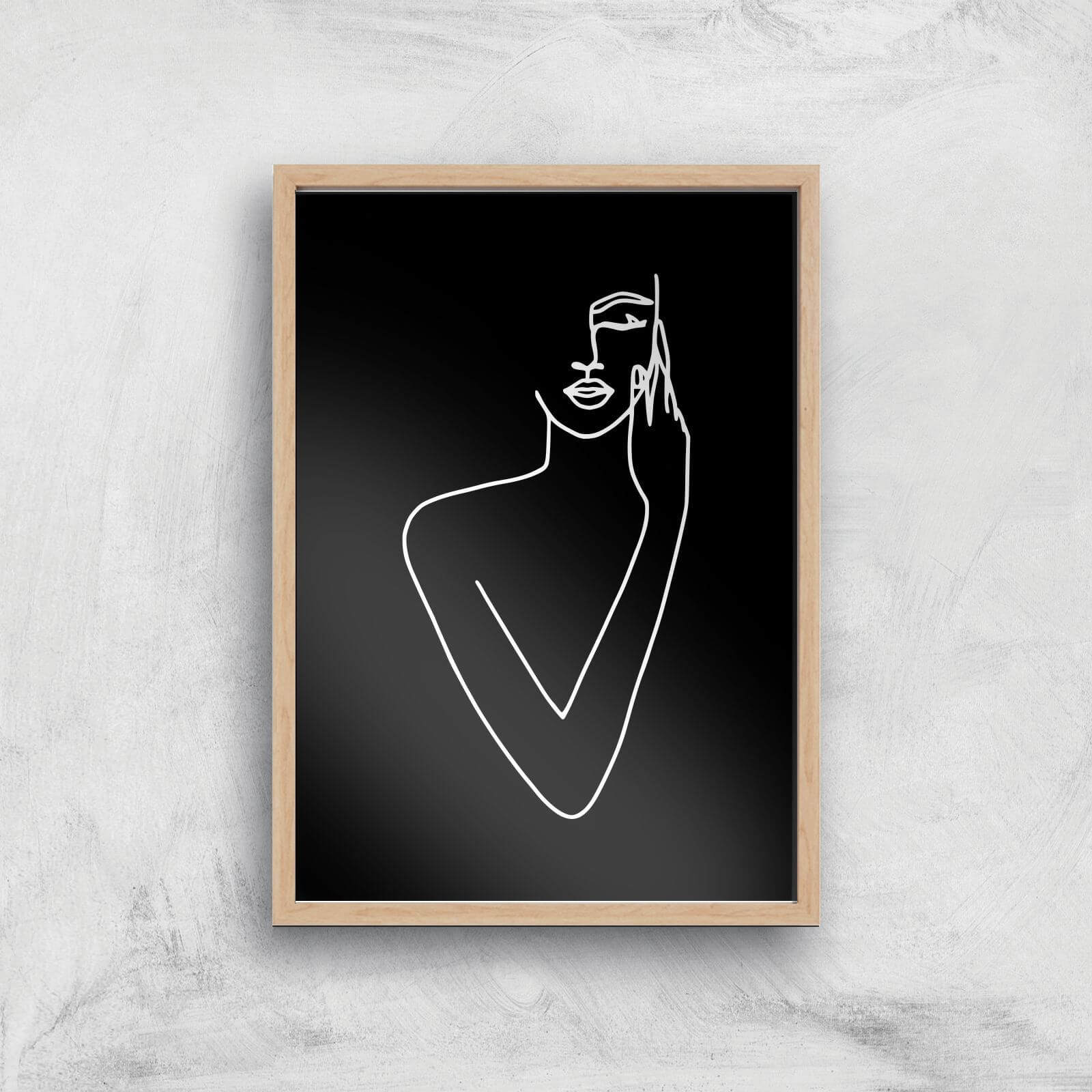 Tonight I'm Dreaming Of Your Touch Giclee Art Print - A4 - Wooden Frame