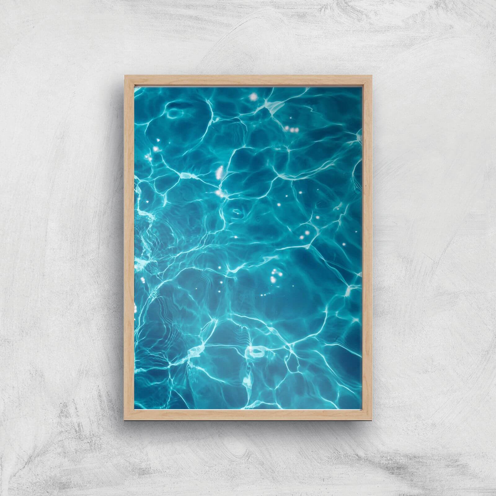 Sun Reflecting Off The Pool Giclee Art Print - A2 - Wooden Frame