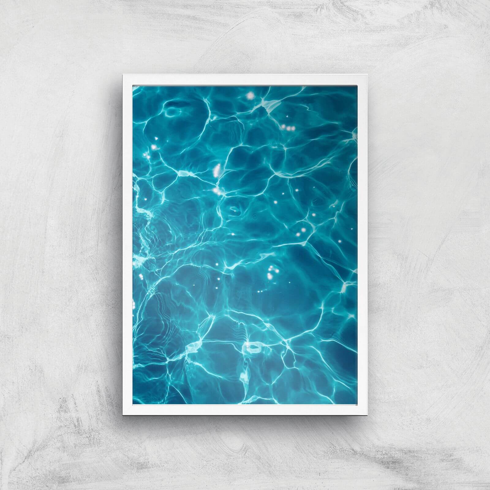 Sun Reflecting Off The Pool Giclee Art Print - A2 - White Frame