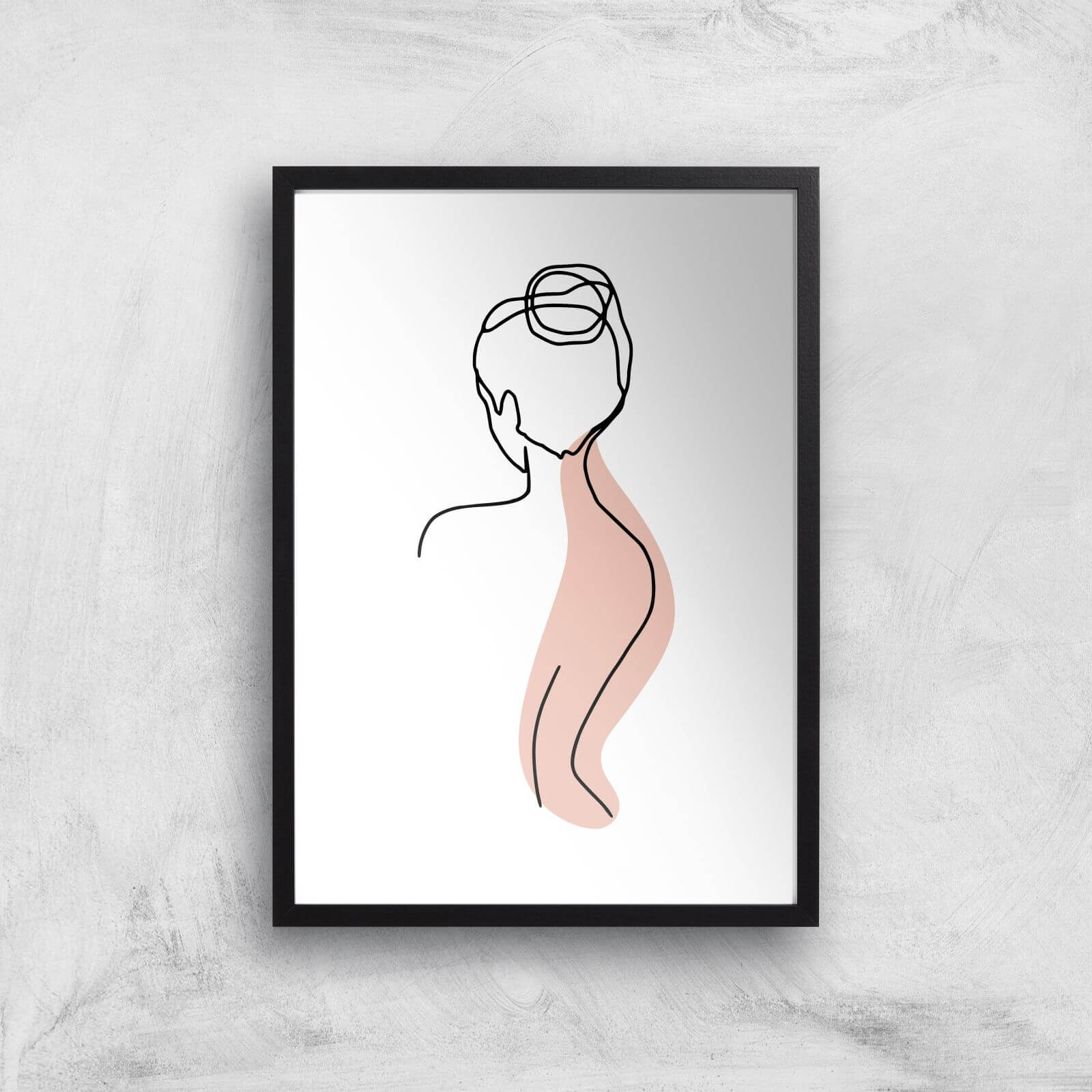 Neck Line Giclee Art Print - A3 - Black Frame