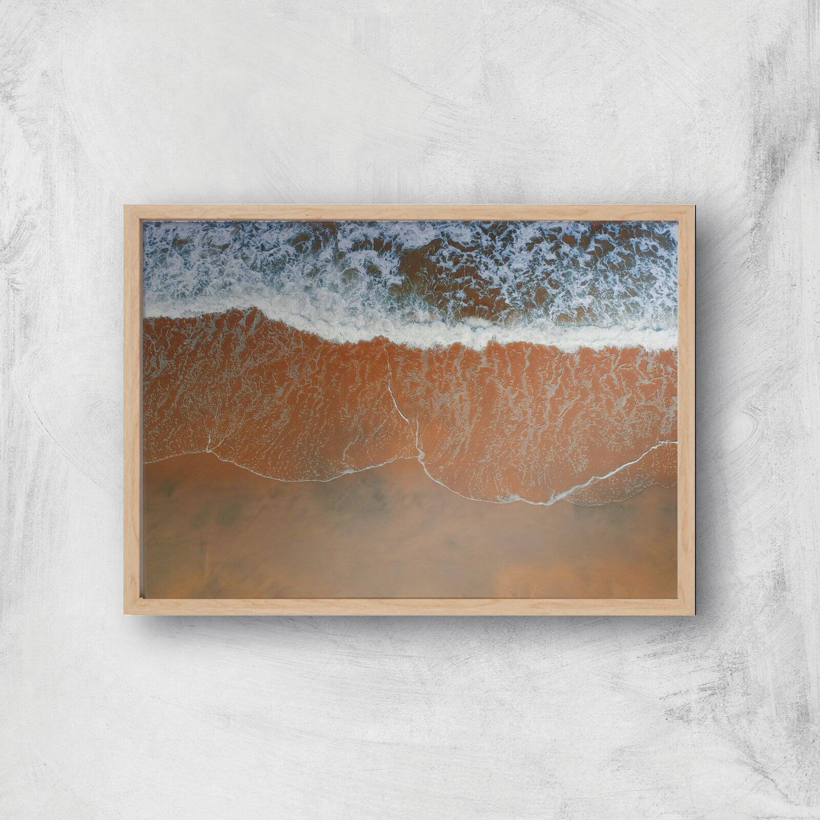 Receding Shoreline Giclee Art Print - A4 - Wooden Frame