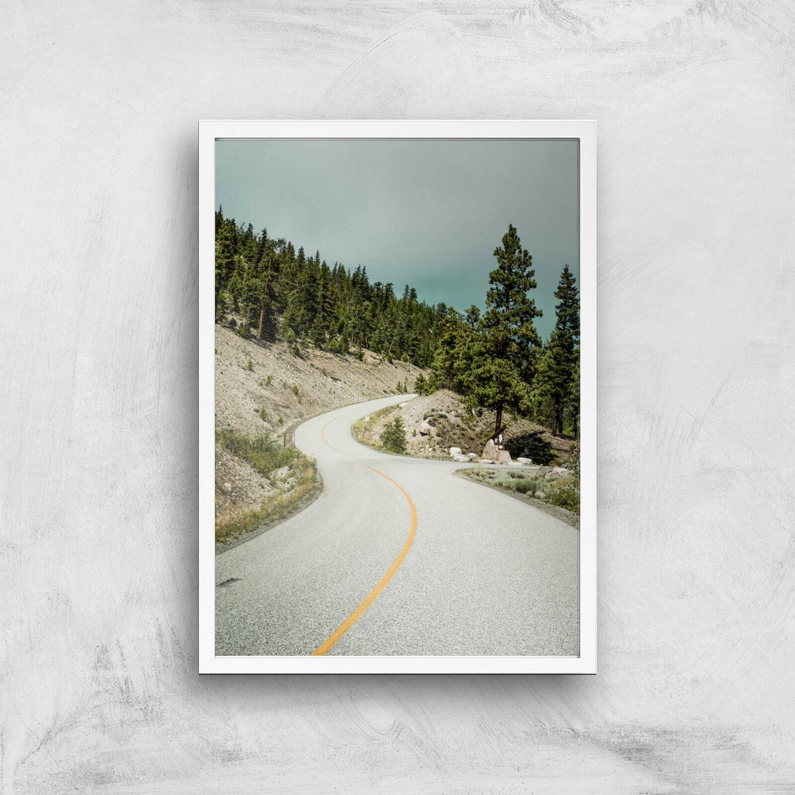 Road To Nowhere Giclee Art Print - A2 - White Frame