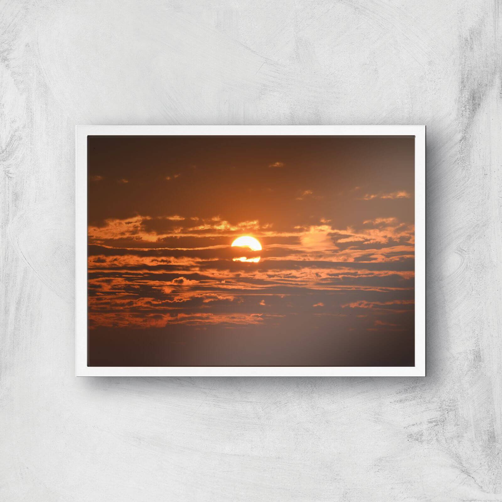 Sun Hidden By Clouds Giclee Art Print - A2 - White Frame