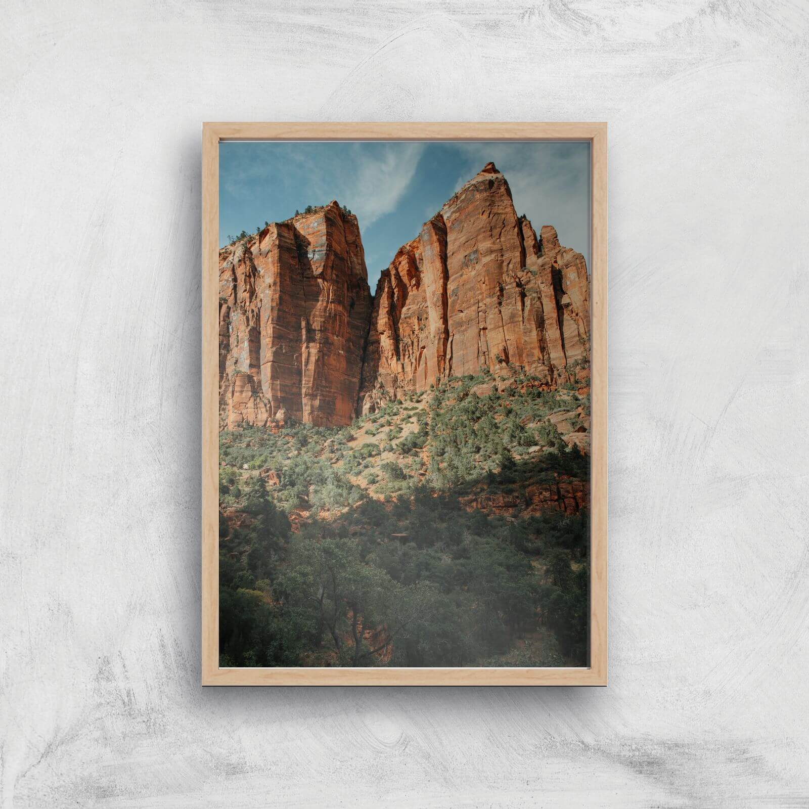 Cliff Side Ascent Giclee Art Print - A3 - Wooden Frame