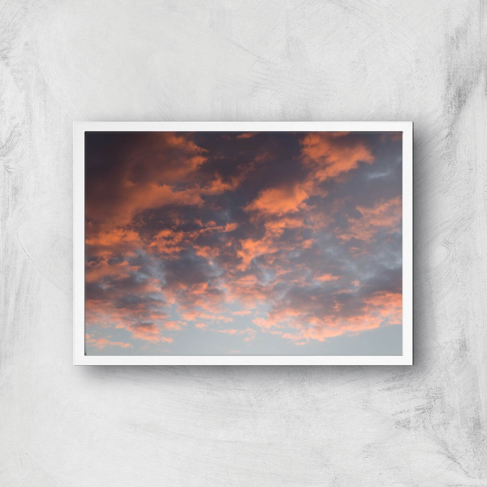 Cloudy Sunset Giclee Art Print - A2 - White Frame