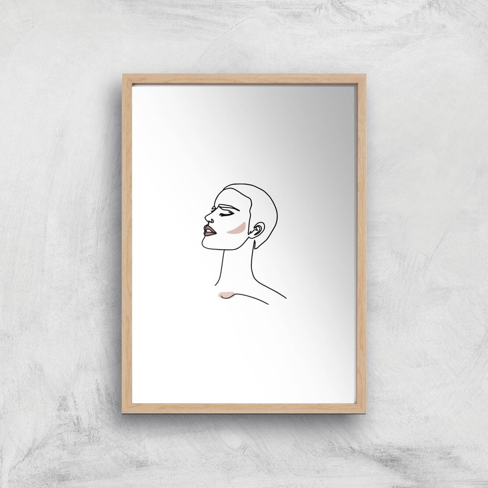 Head Held High Giclee Art Print - A4 - Wooden Frame