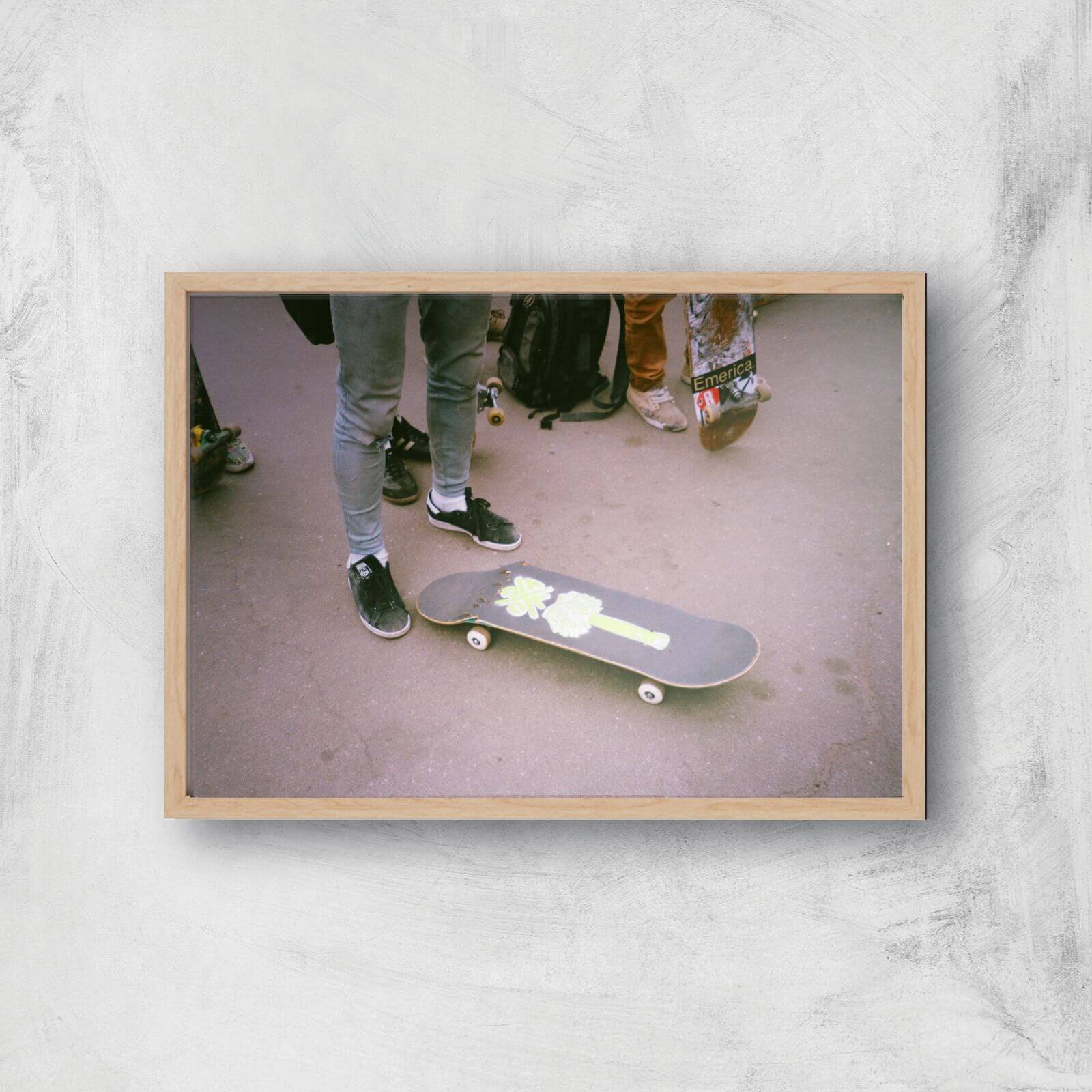 Broken Board Giclee Art Print - A3 - Wooden Frame