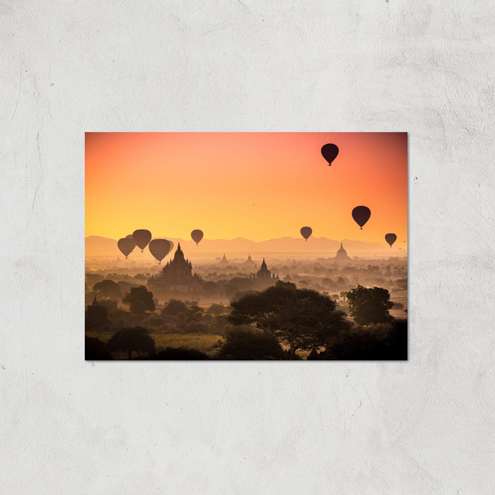 Hot Air Balloon Sunset Giclee Art Print - A2 - Print Only